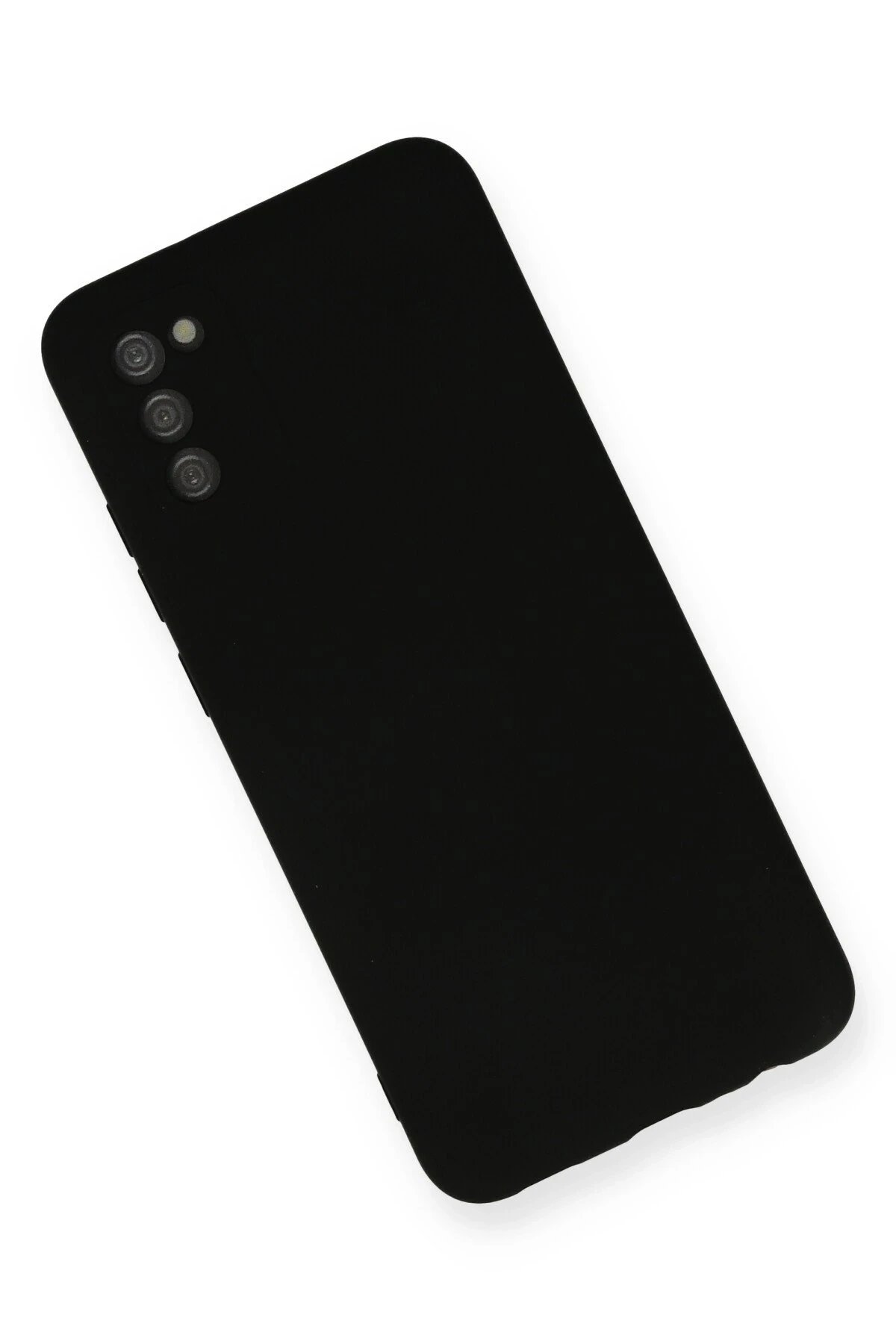 Newface Samsung Galaxy A03S Kılıf Nano içi Kadife Silikon - Siyah