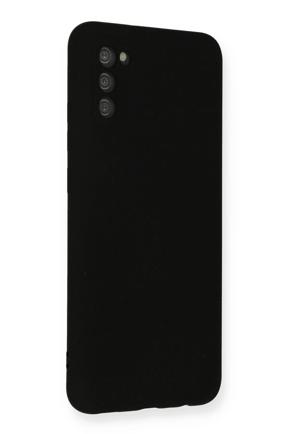 Newface Samsung Galaxy A03S Kılıf Nano içi Kadife Silikon - Siyah