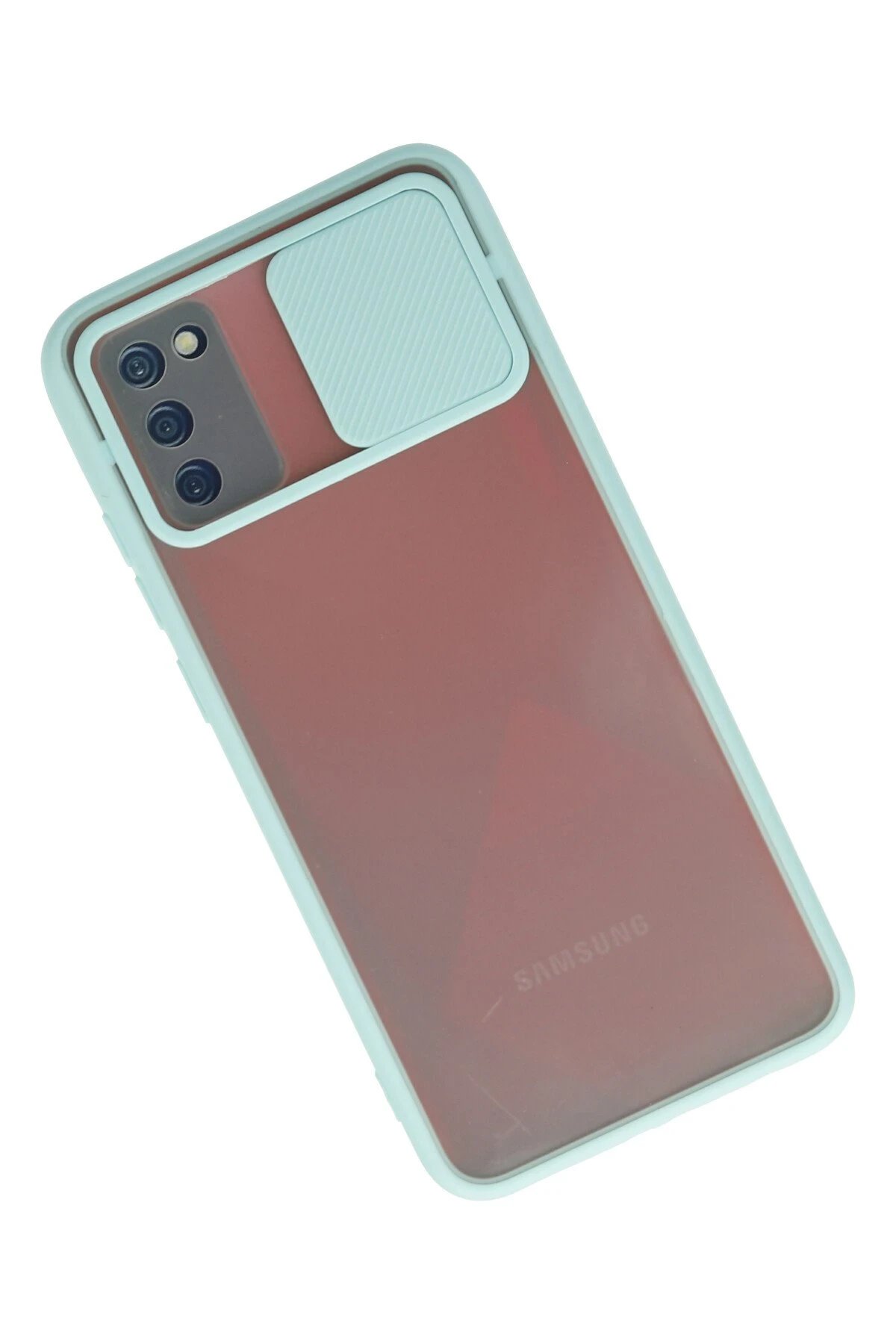 Newface Samsung Galaxy A03S Kılıf Palm Buzlu Kamera Sürgülü Silikon uaz