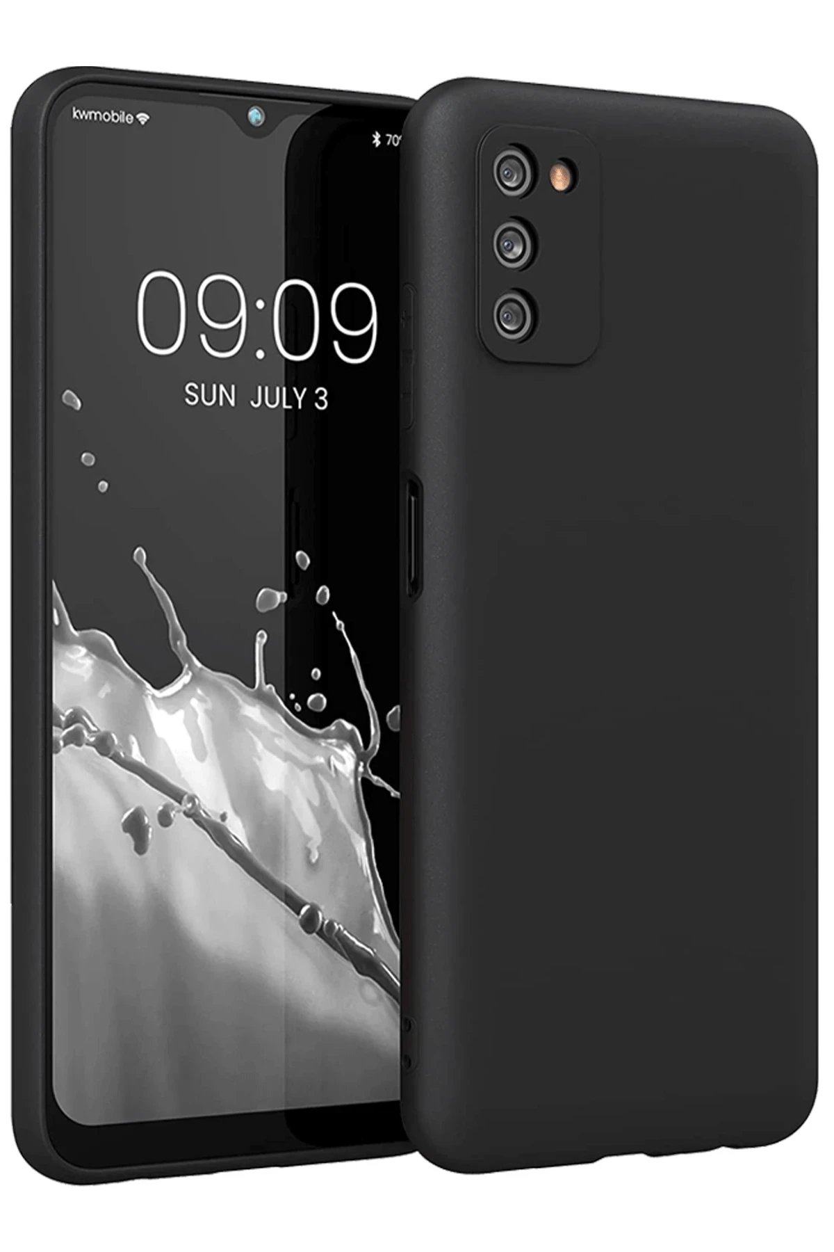 Newface Samsung Galaxy A03S Kılıf First Silikon - Siyah