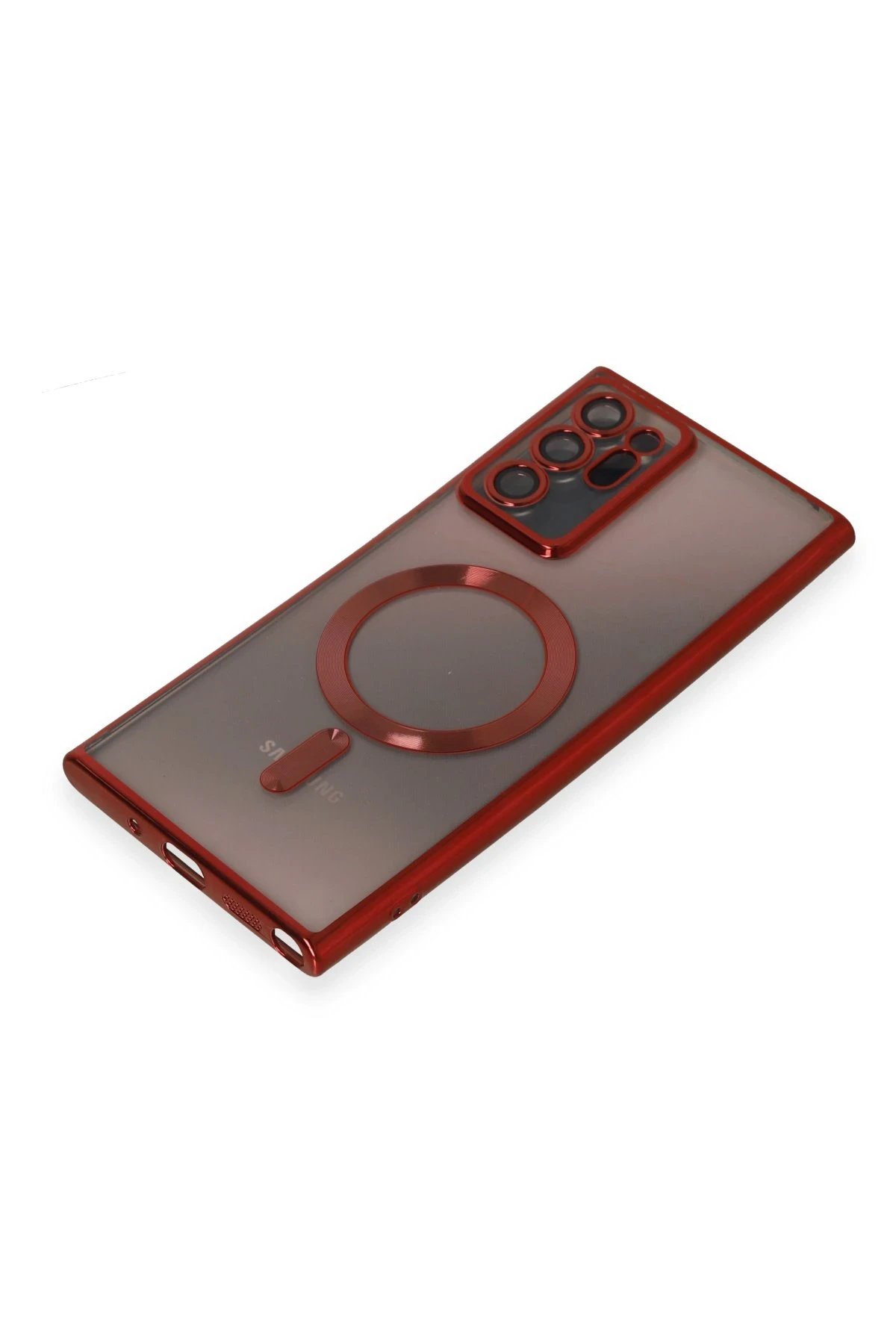 Newface Samsung Galaxy Note 20 Ultra Kılıf Kross Magneticsafe Kapak - Kırmızı