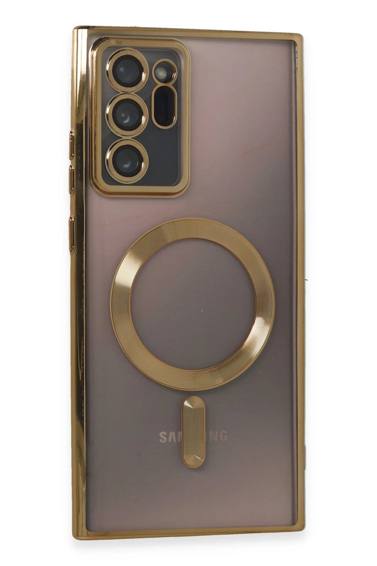 Newface Samsung Galaxy Note 20 Ultra Kılıf Kross Magneticsafe Kapak - Gold