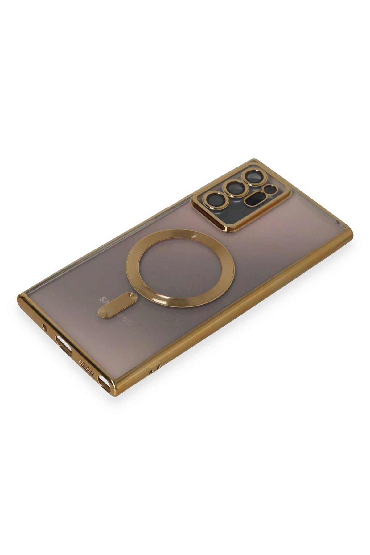 Newface Samsung Galaxy Note 20 Ultra Kılıf Kross Magneticsafe Kapak - Gold