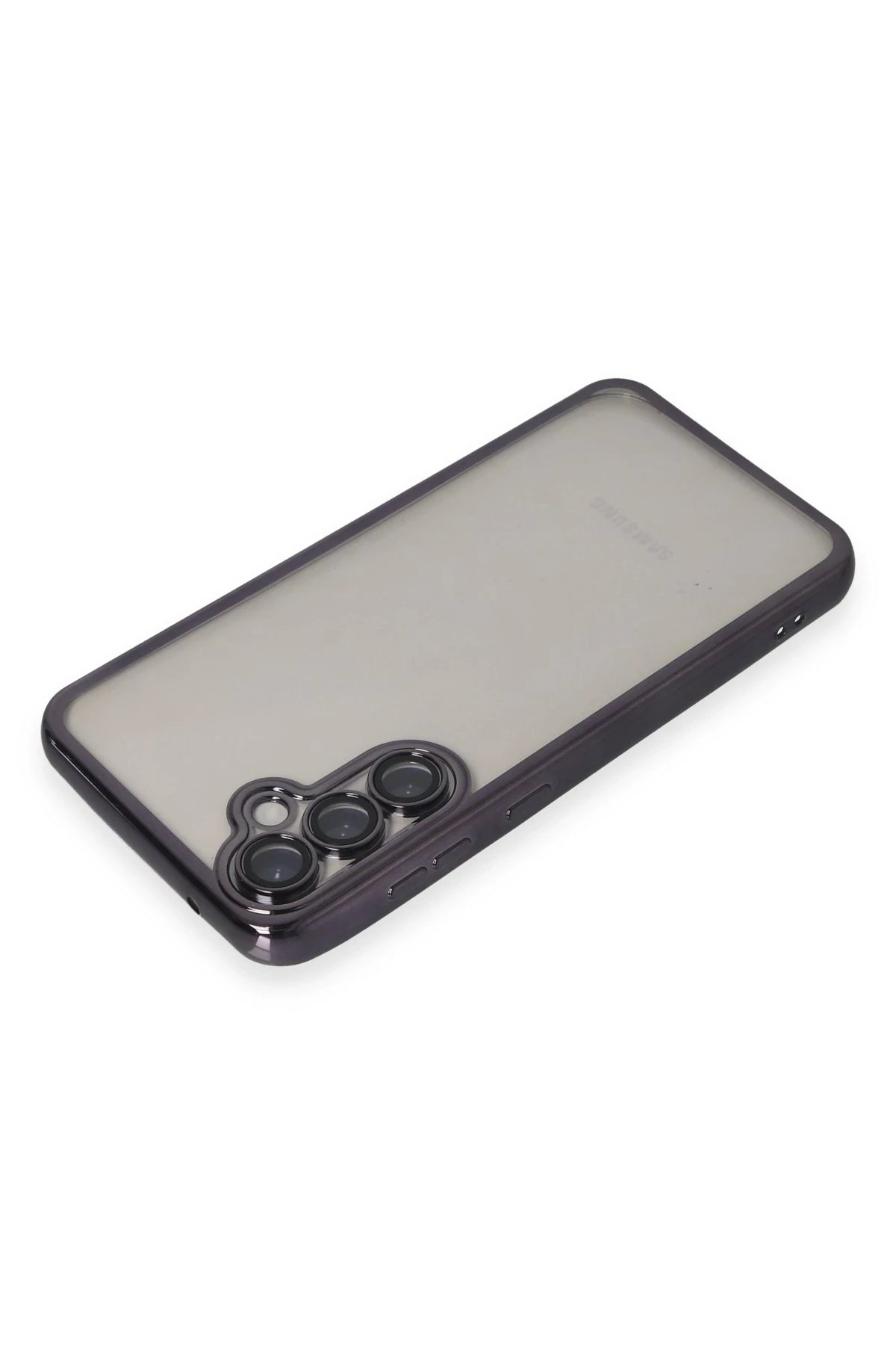 Newface Samsung Galaxy S23 FE Kılıf Razer Lensli Silikon - Mor