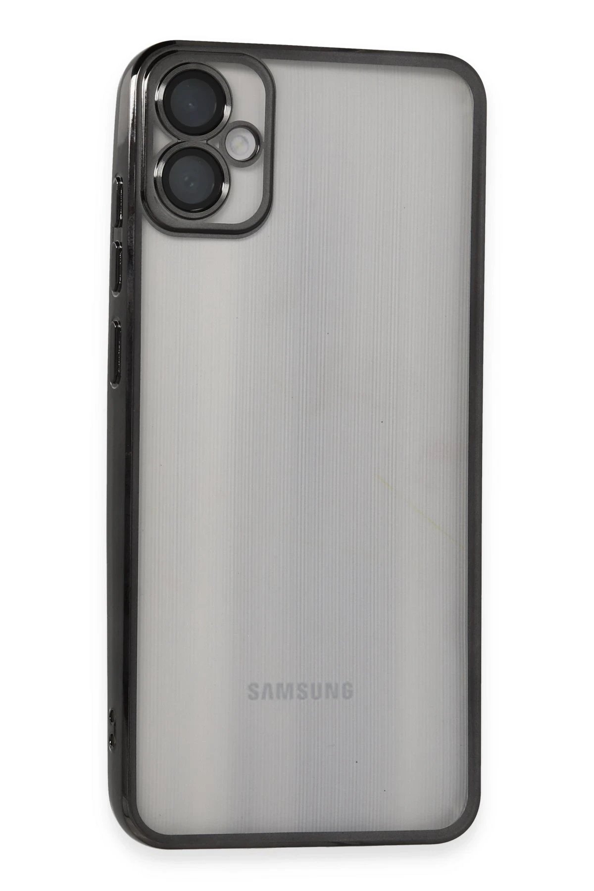 Newface Samsung Galaxy A05 Kılıf Razer Lensli Silikon - Siyah