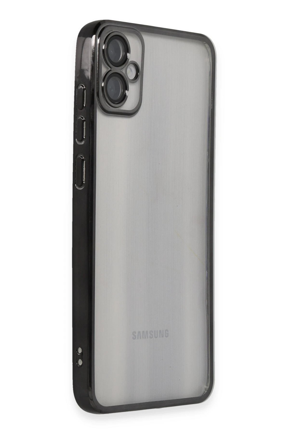 Newface Samsung Galaxy A05 Kılıf Razer Lensli Silikon - Siyah