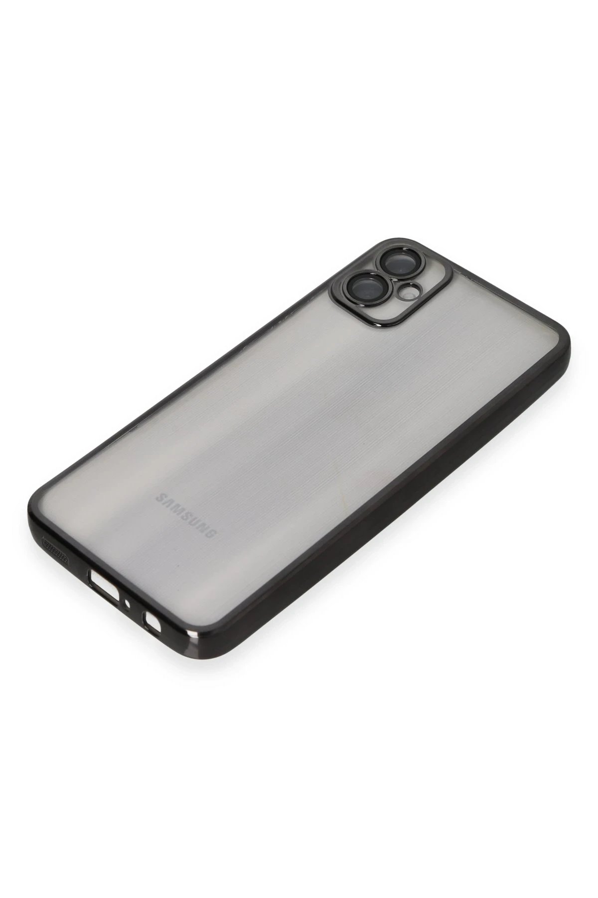 Newface Samsung Galaxy A05 Kılıf Razer Lensli Silikon - Siyah