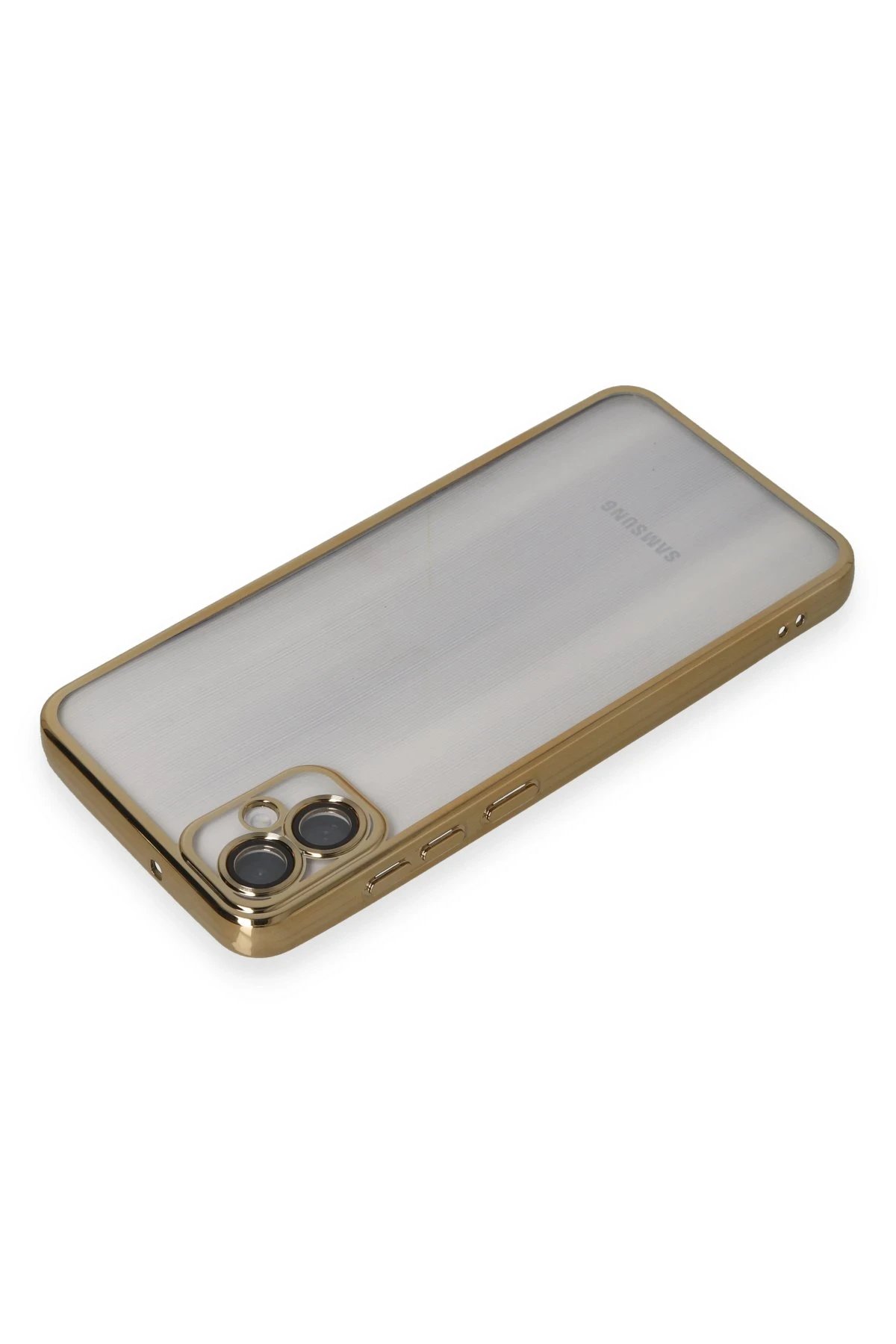 Newface Samsung Galaxy A05 Kılıf Razer Lensli Silikon - Gold