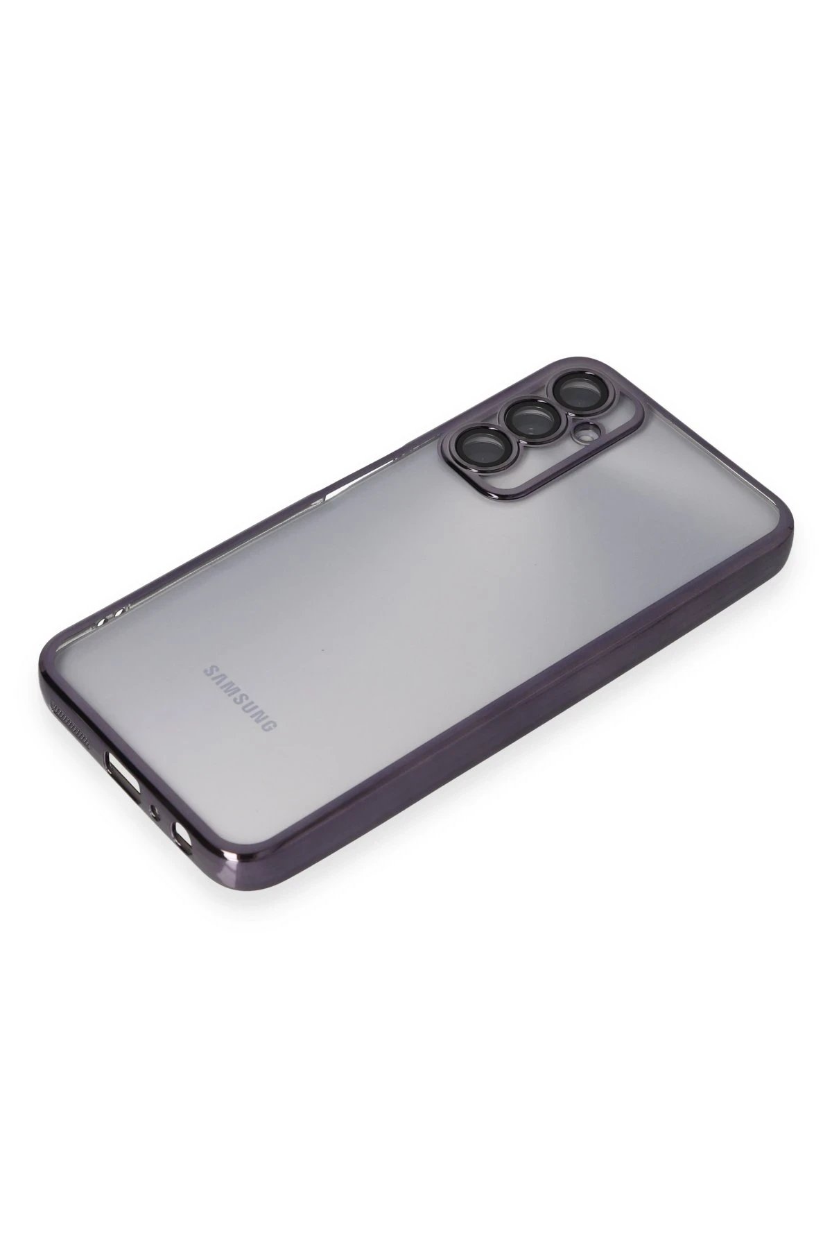 Newface Samsung Galaxy A05S Kılıf Razer Lensli Silikon - Mor