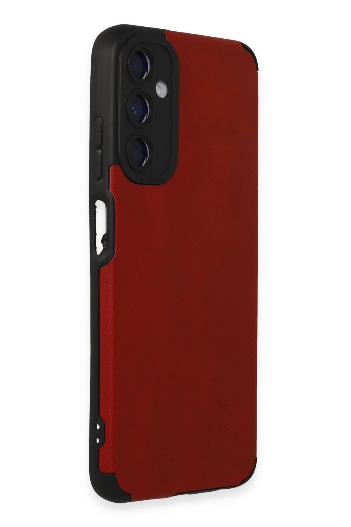 Newface Samsung Galaxy A05S Kılıf Loop Deri Silikon - Kırmızı