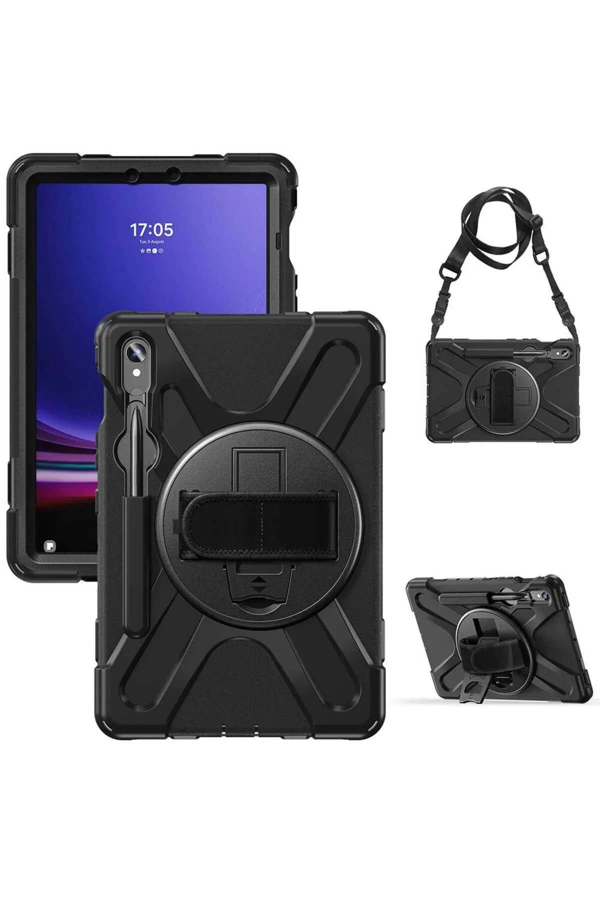 Newface Samsung Galaxy X510 Tab S9 FE 11 Kılıf Amazing Tablet Kapak - Siyah