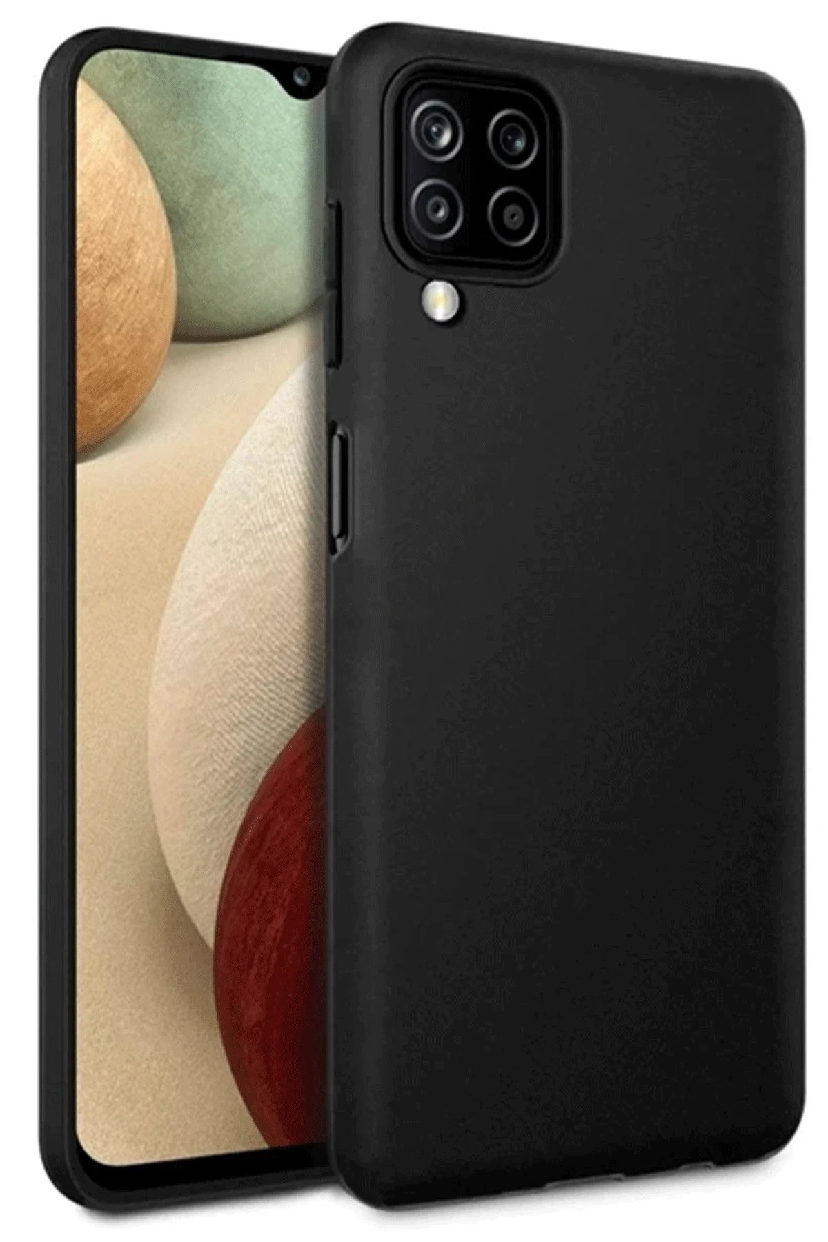 Newface Samsung Galaxy A12 Kılıf First Silikon - Siyah