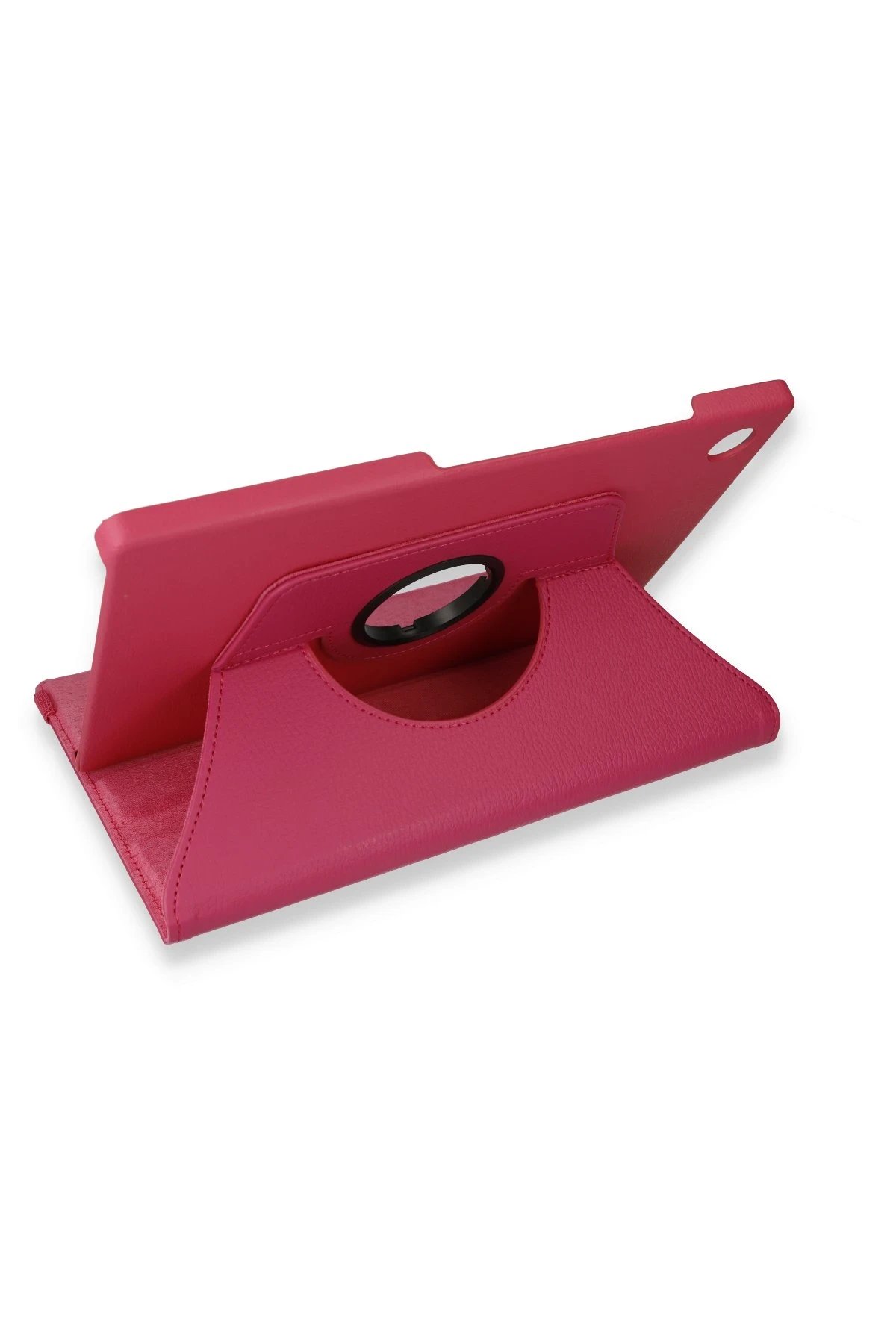 Newface Samsung Galaxy Tab A9 Plus Kılıf 360 Tablet Deri Kılıf - Pembe