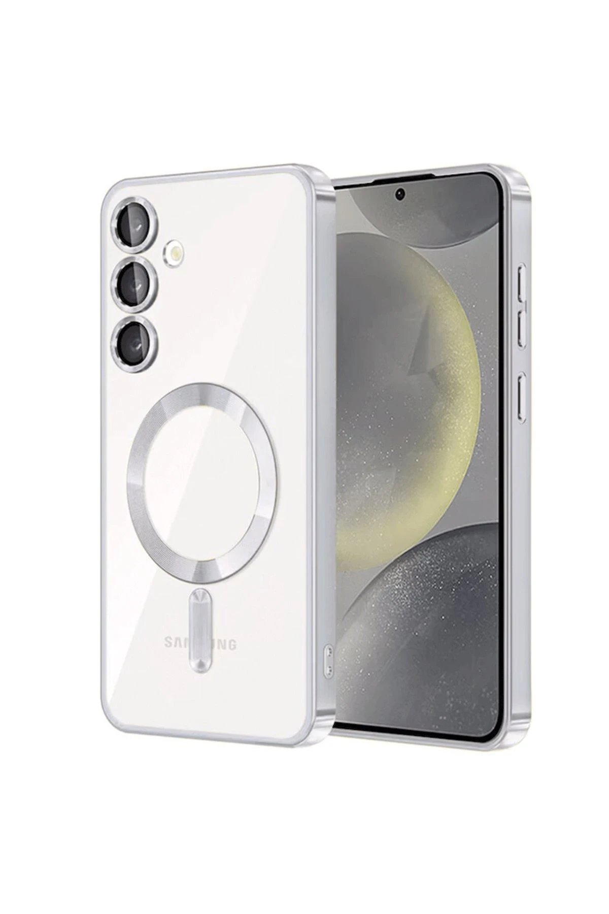 Newface Samsung Galaxy S24 Kılıf Kross Magneticsafe Kapak - Titan Gri