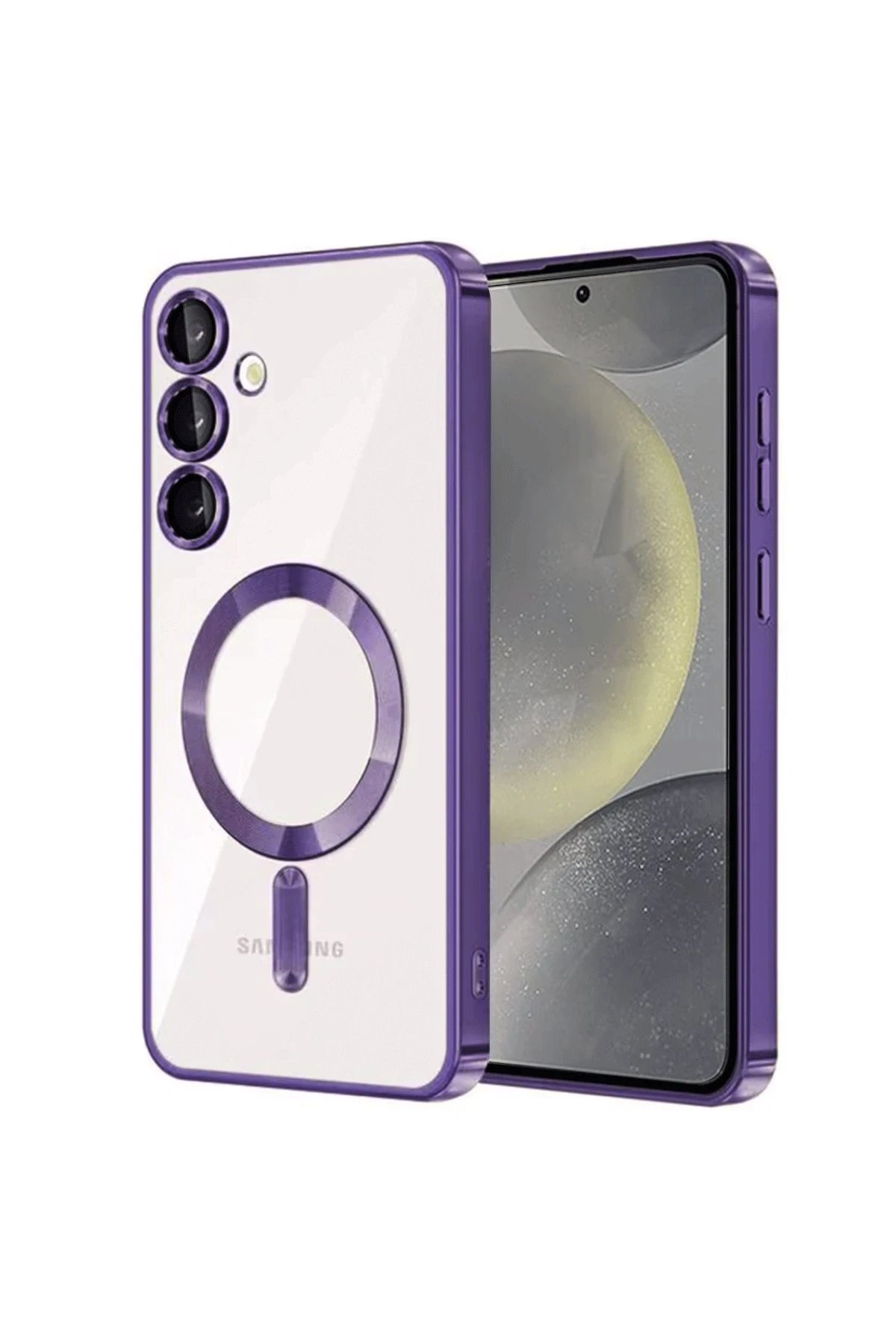 Newface Samsung Galaxy S24 Plus Kılıf Kross Magneticsafe Kapak - Mor