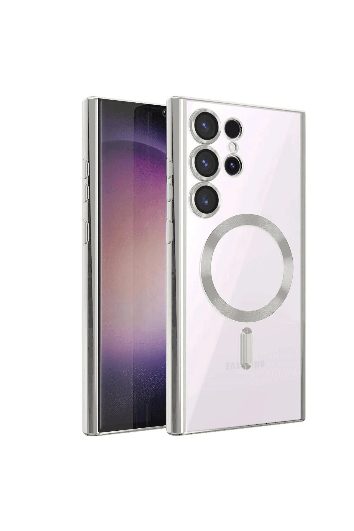 Newface Samsung Galaxy S24 Ultra Kılıf Kross Magneticsafe Kapak - Titan Gri