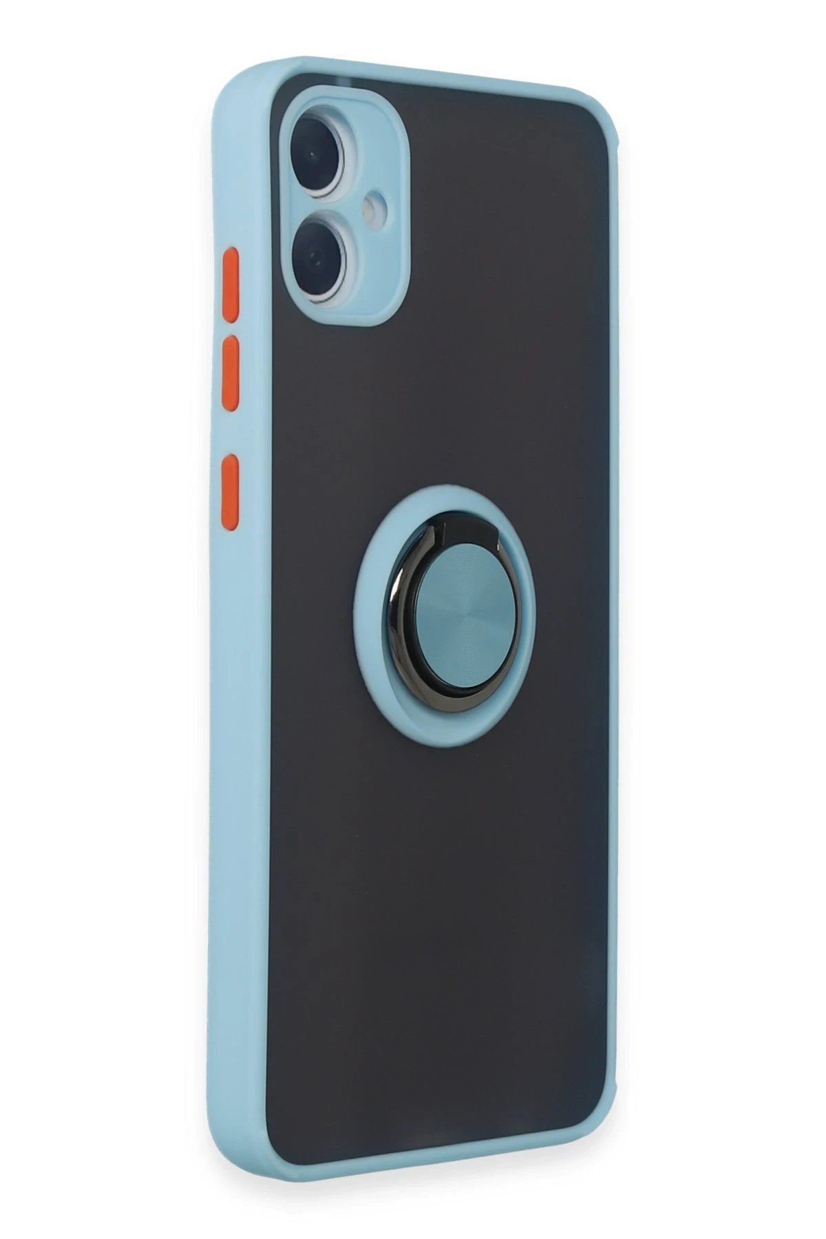 Newface Samsung Galaxy A05 Kılıf Montreal Yüzüklü Silikon Kapak - Buz Mavi