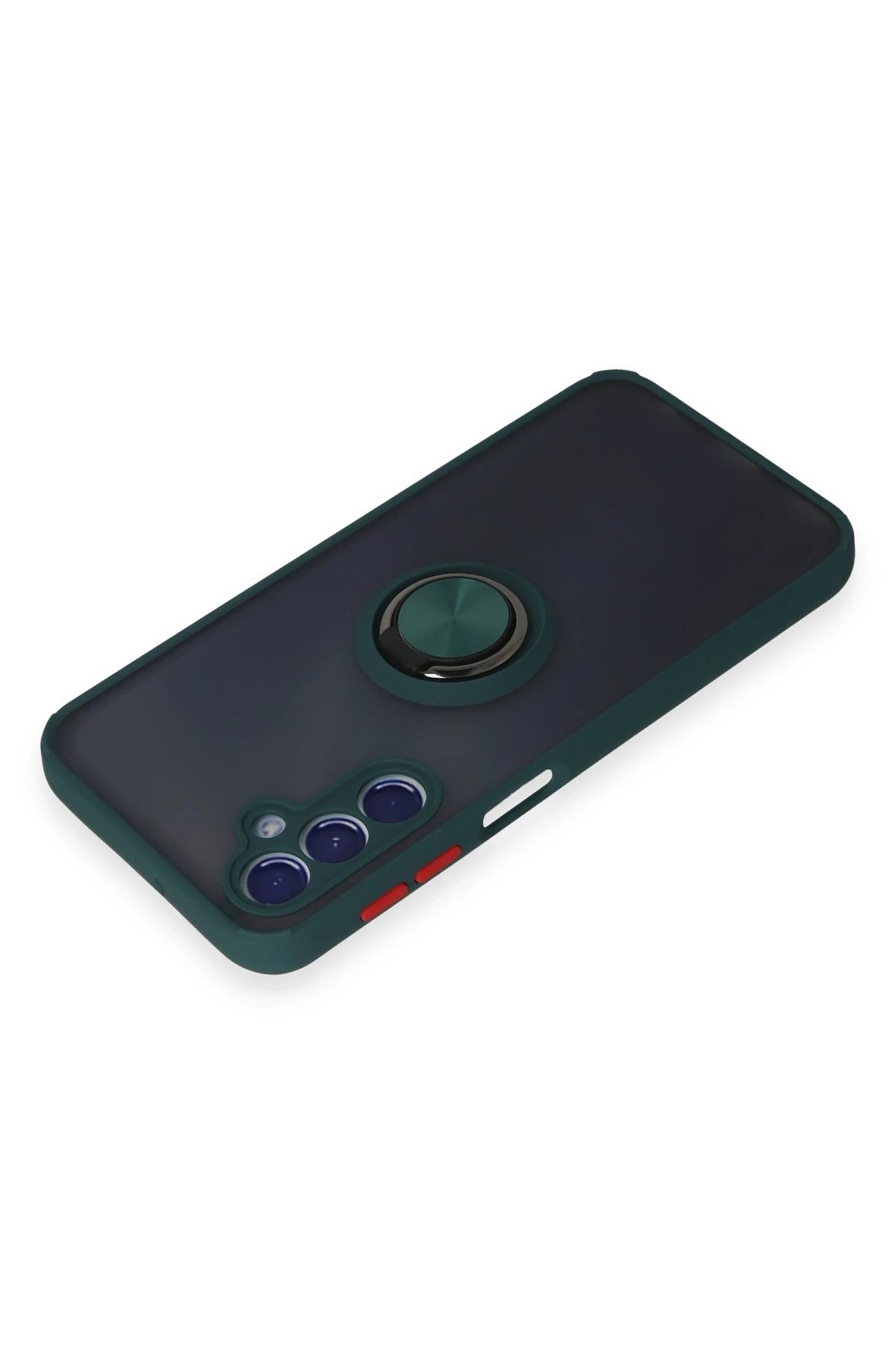 Newface Samsung Galaxy M34 5G Kılıf Montreal Yüzüklü Silikon Kapak - Yeşil