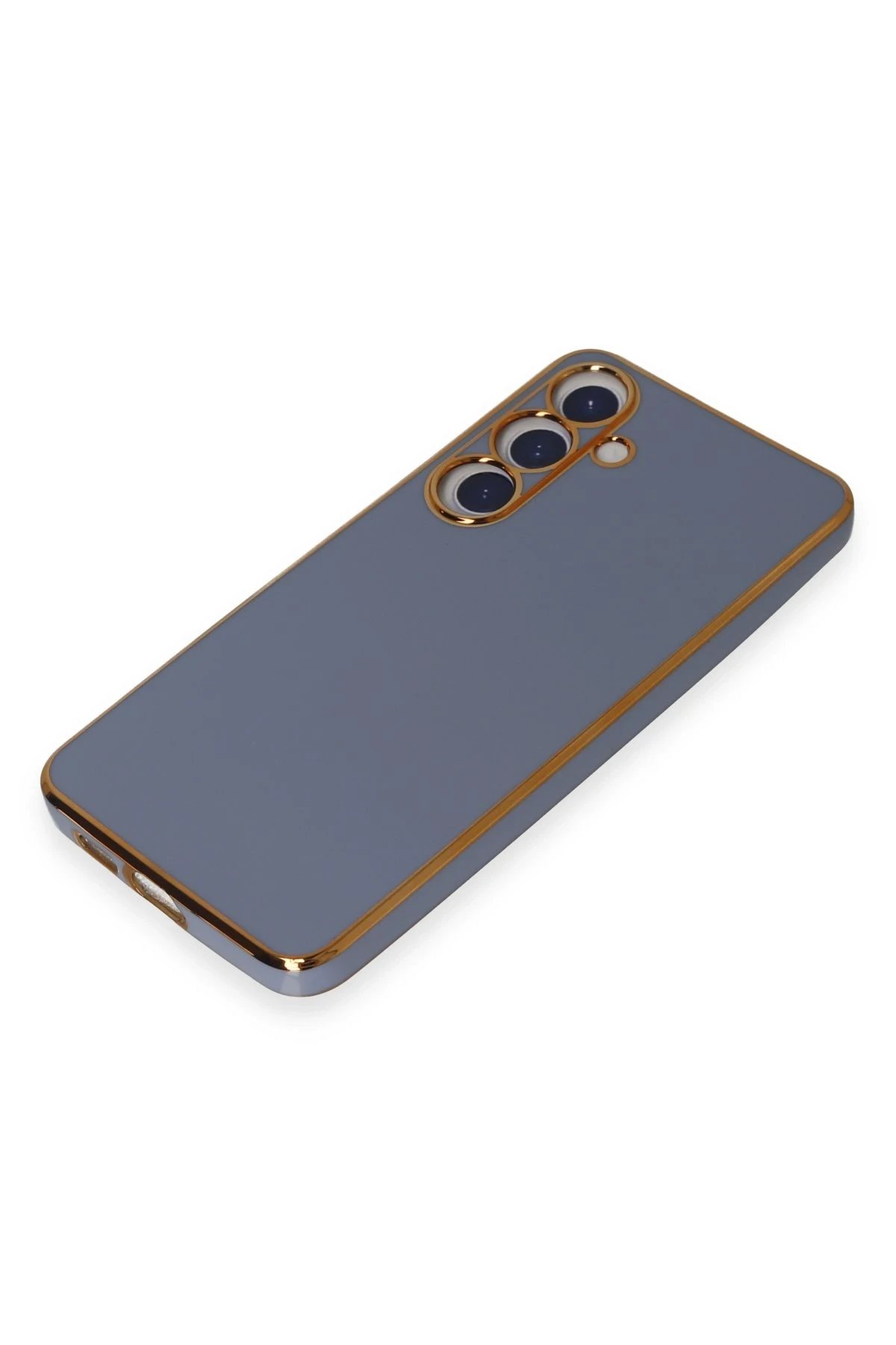 Newface Samsung Galaxy S24 Kılıf Volet Silikon - Mavi