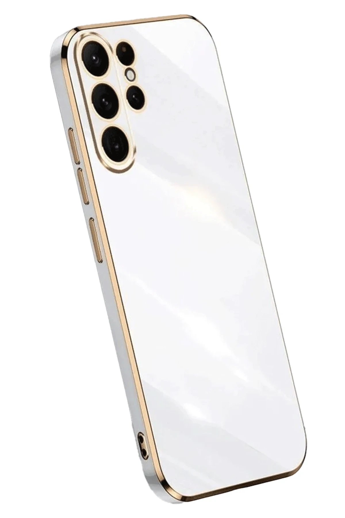 Newface Samsung Galaxy S24 Ultra Kılıf Volet Silikon - Beyaz