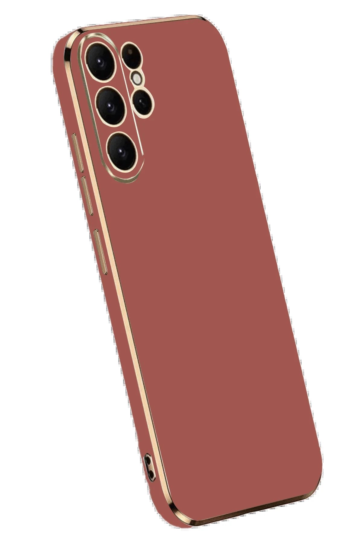 Newface Samsung Galaxy S24 Ultra Kılıf Volet Silikon - Kırmızı