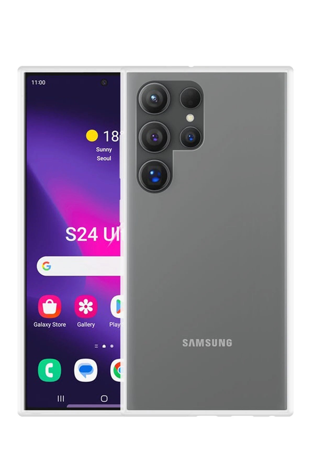 Newface Samsung Galaxy S24 Ultra Kılıf Lüx Şeffaf Silikon