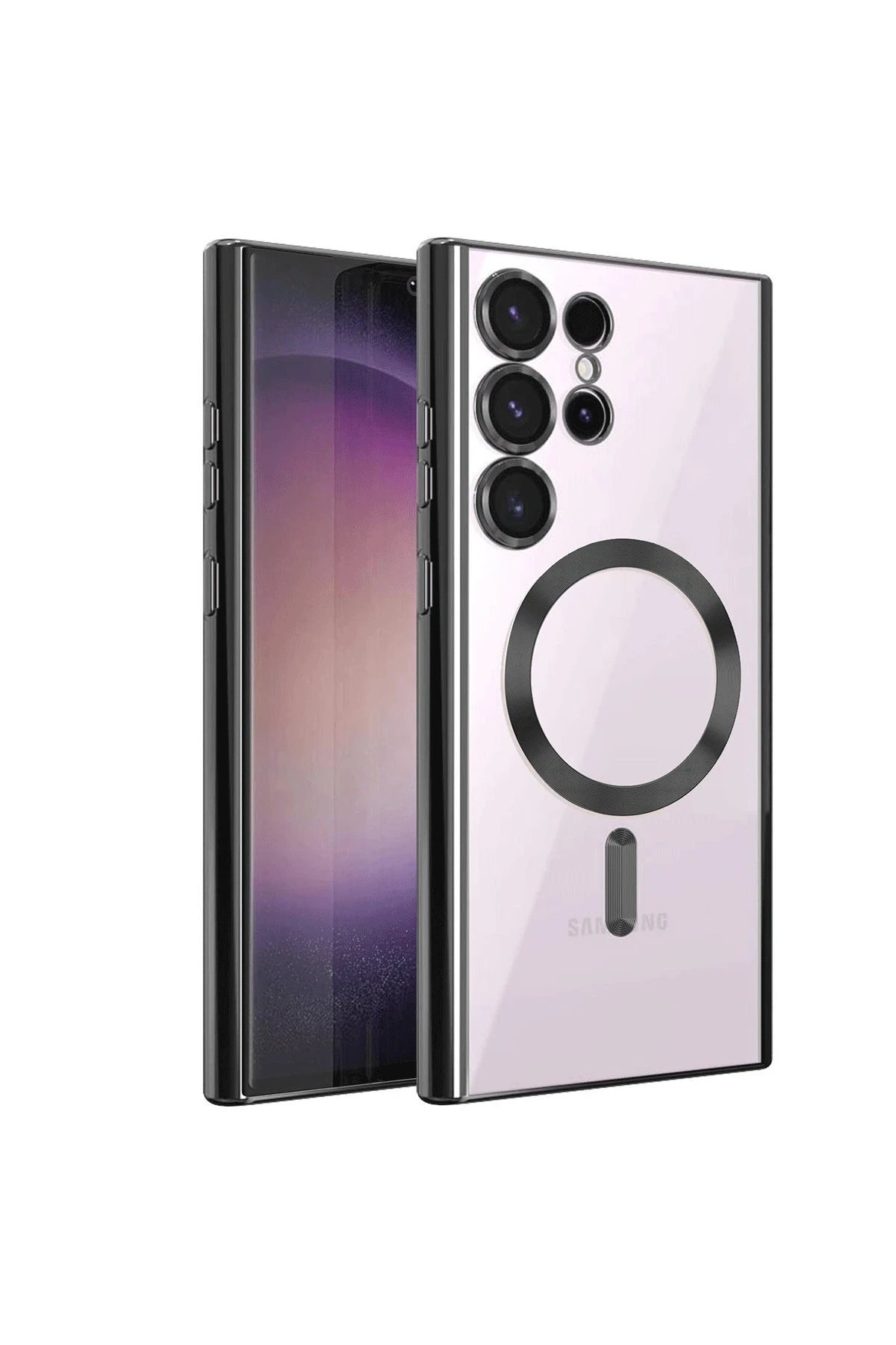 Newface Samsung Galaxy S22 Ultra Kılıf Kross Magneticsafe Kapak - Siyah