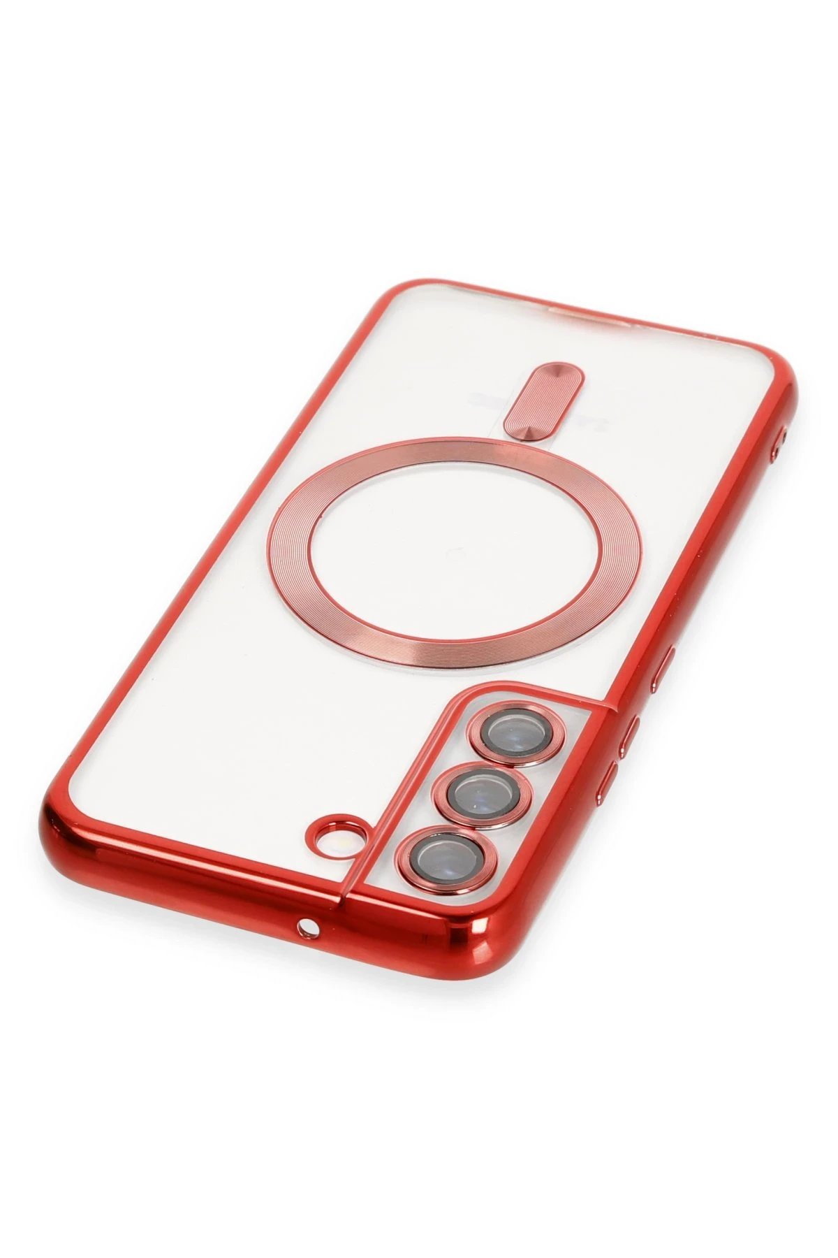 Newface Samsung Galaxy S22 Kılıf Kross Magneticsafe Kapak - Kırmızı