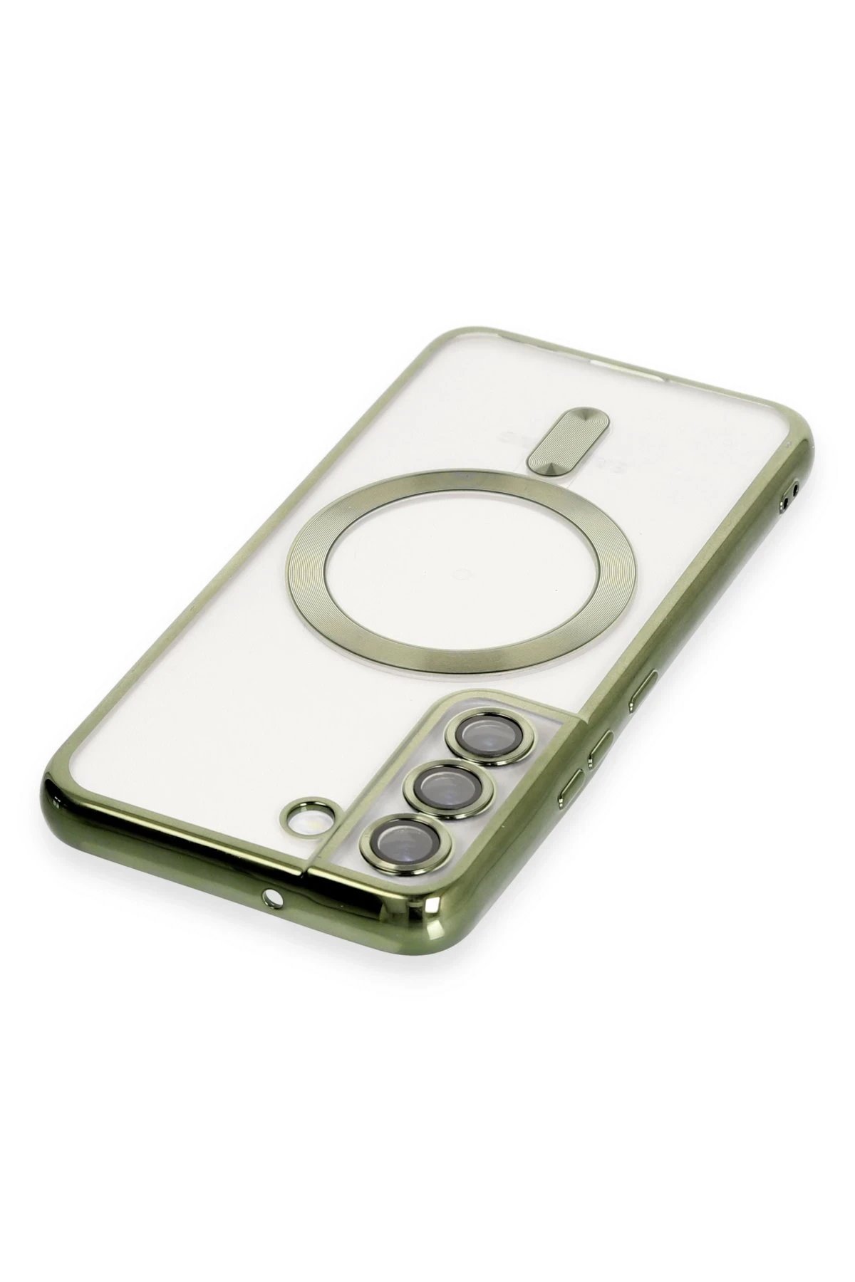 Newface Samsung Galaxy S22 Kılıf Kross Magneticsafe Kapak - Koyu Yeşil