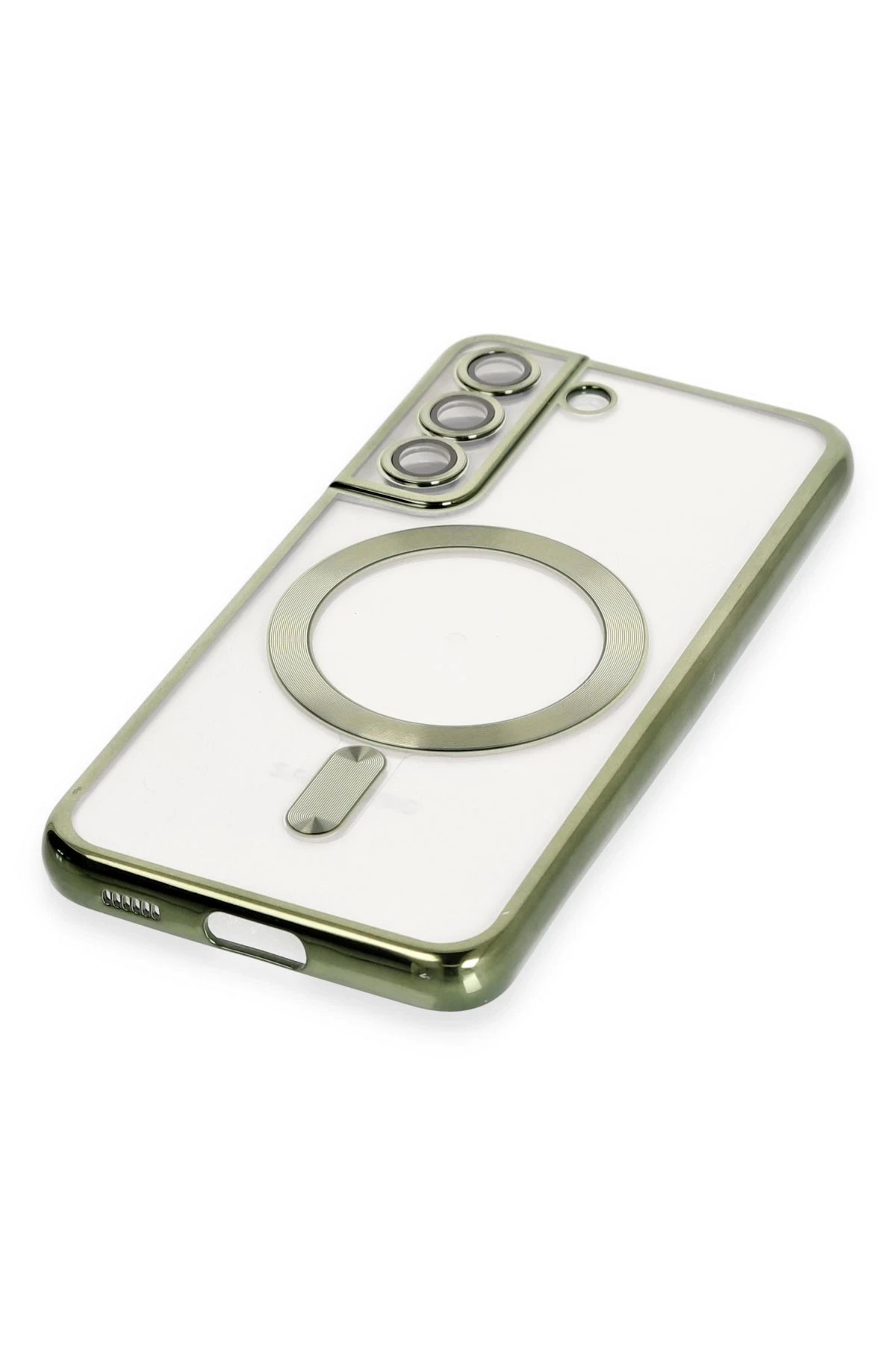 Newface Samsung Galaxy S22 Kılıf Kross Magneticsafe Kapak - Koyu Yeşil