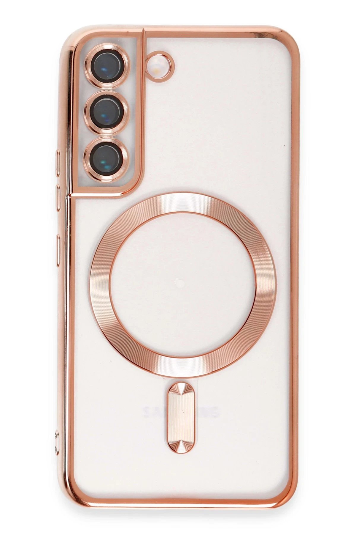 Newface Samsung Galaxy S22 Kılıf Kross Magneticsafe Kapak - Rose