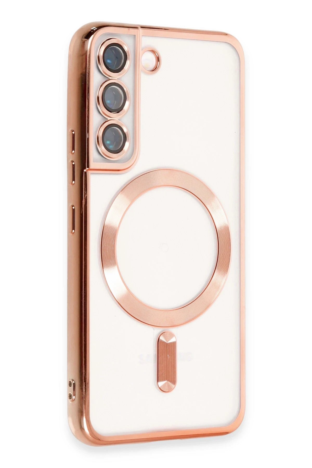 Newface Samsung Galaxy S22 Kılıf Kross Magneticsafe Kapak - Rose