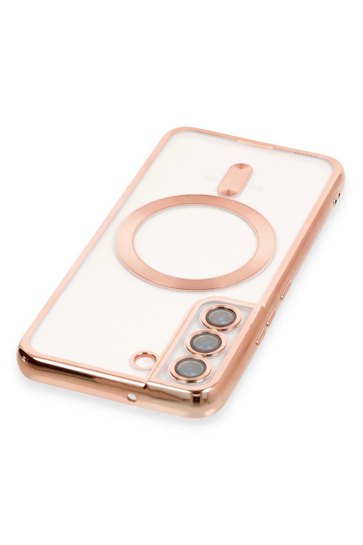 Newface Samsung Galaxy S22 Kılıf Kross Magneticsafe Kapak - Rose