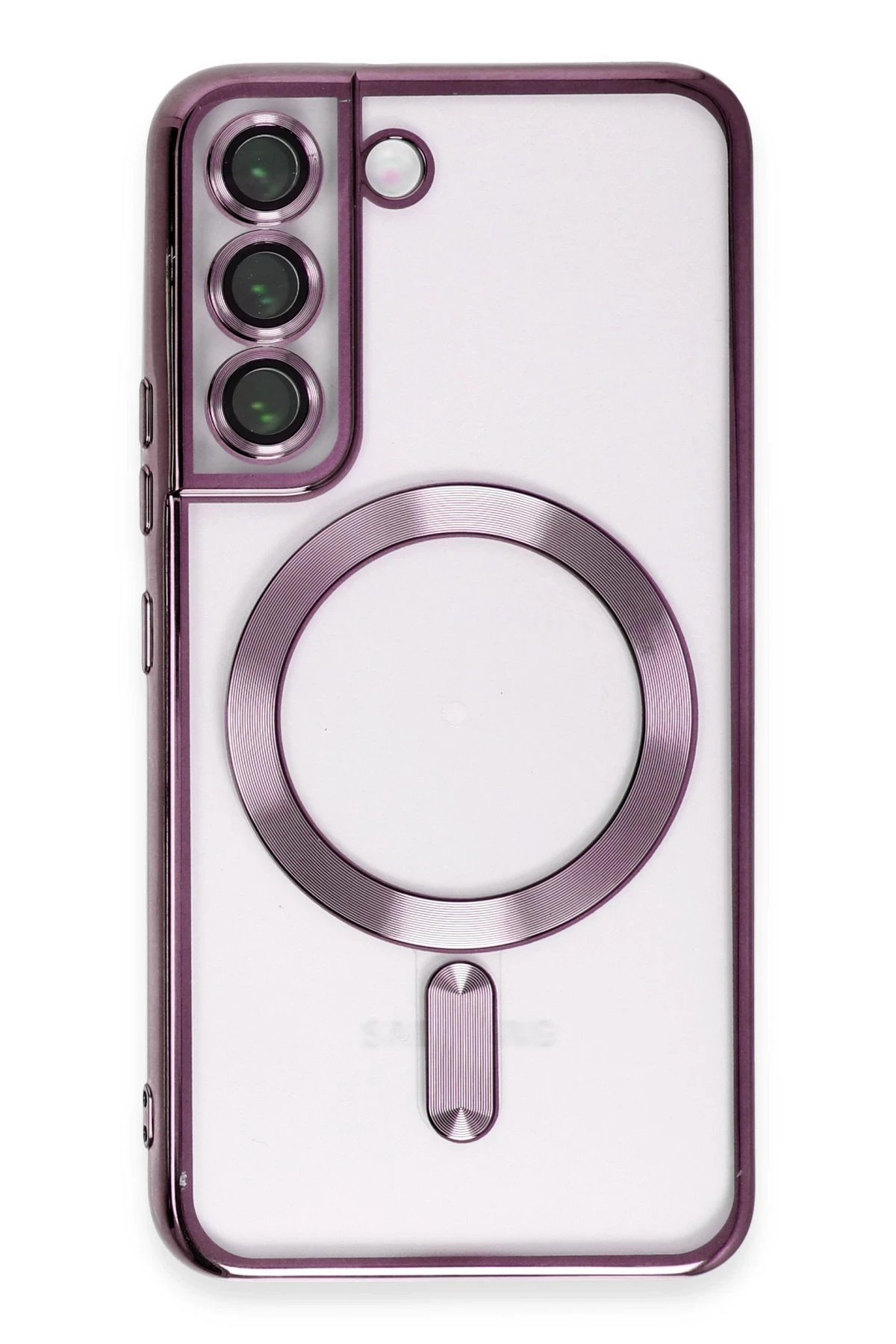 Newface Samsung Galaxy S22 Kılıf Kross Magneticsafe Kapak - Mor