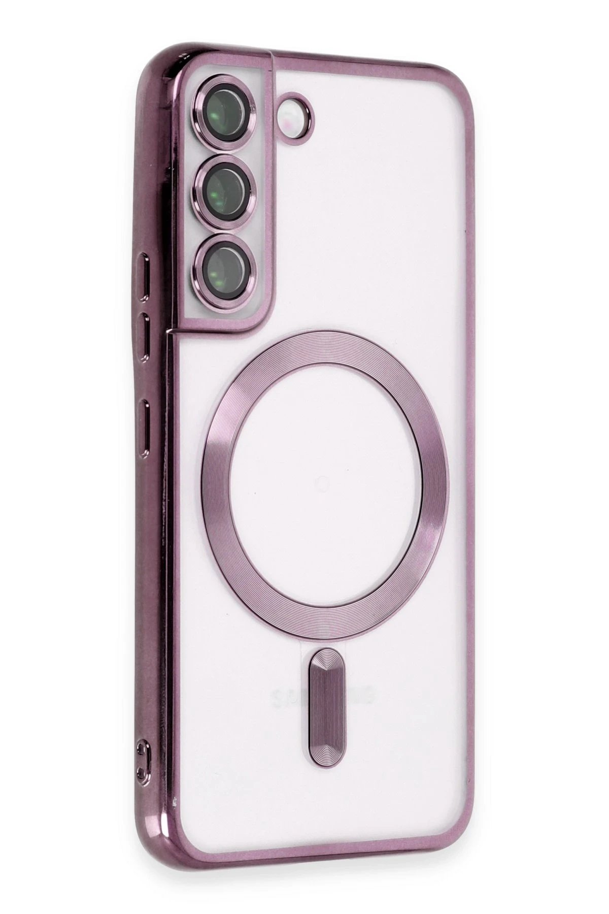 Newface Samsung Galaxy S22 Kılıf Kross Magneticsafe Kapak - Mor