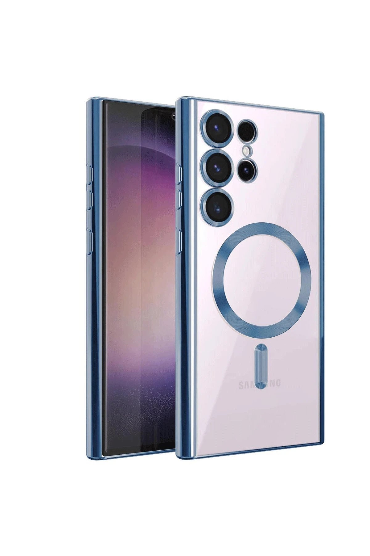 Newface Samsung Galaxy S23 Ultra Kılıf Kross Magneticsafe Kapak - Sierra Blue