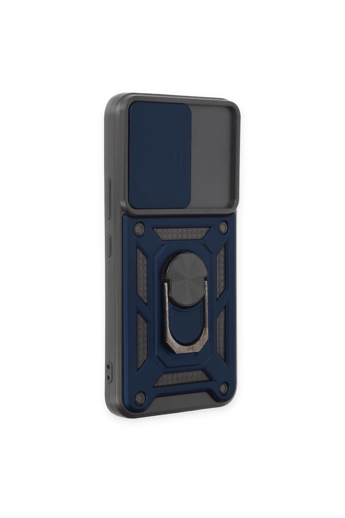 Newface Samsung Galaxy S24 Kılıf Pars Lens Yüzüklü Silikon - Lacivert