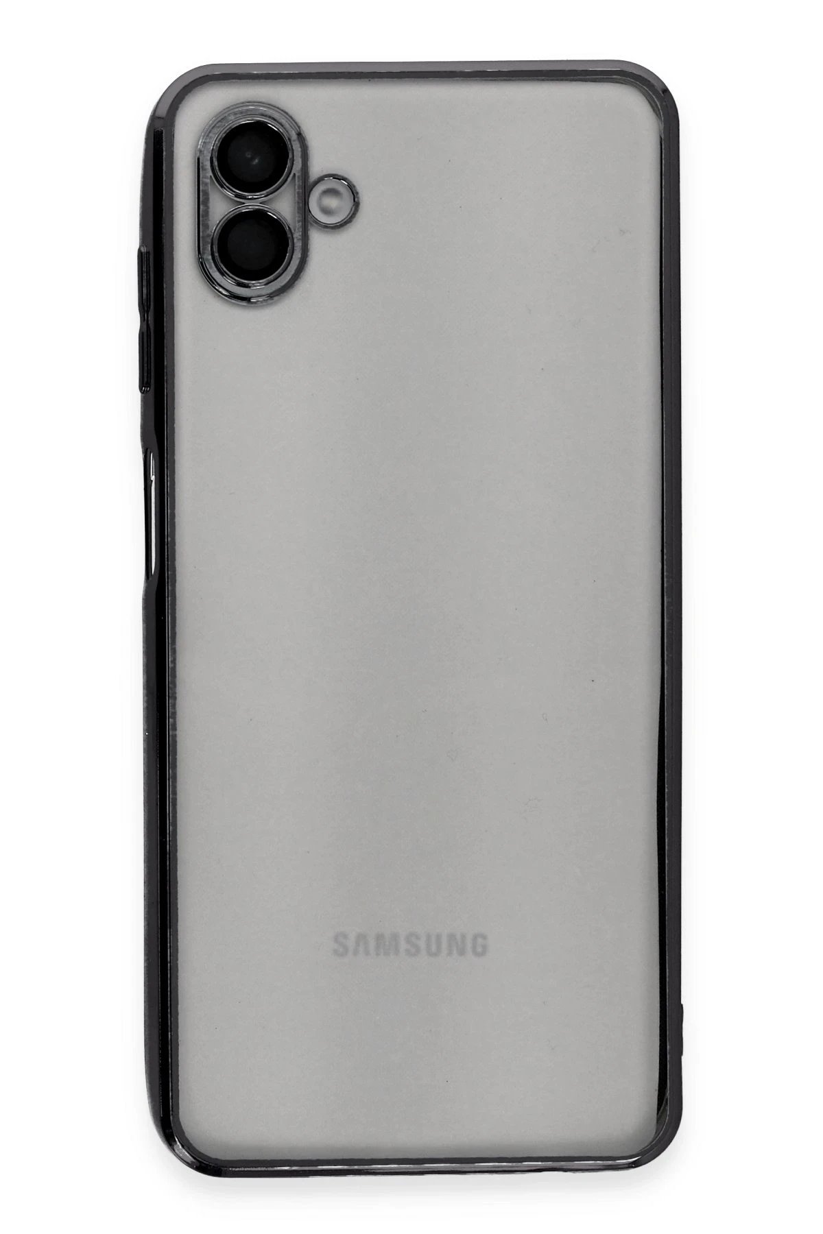 Newface Samsung Galaxy A04 Kılıf Razer Lensli Silikon - Siyah