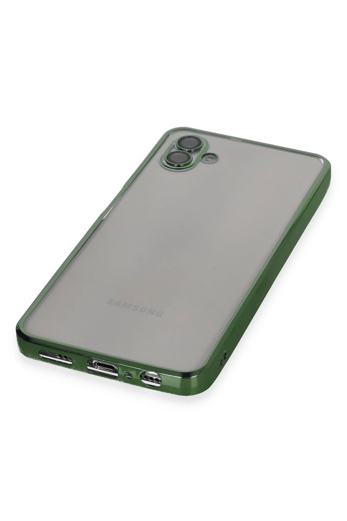 Newface Samsung Galaxy A04 Kılıf Razer Lensli Silikon - Yeşil