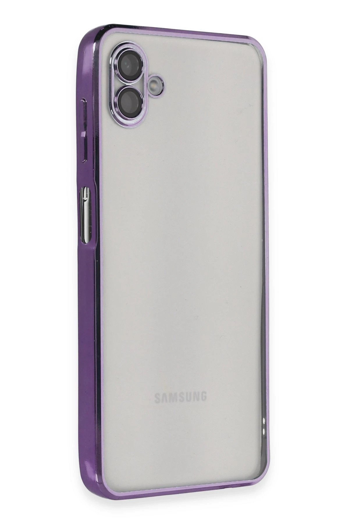 Newface Samsung Galaxy A04 Kılıf Razer Lensli Silikon - Mor