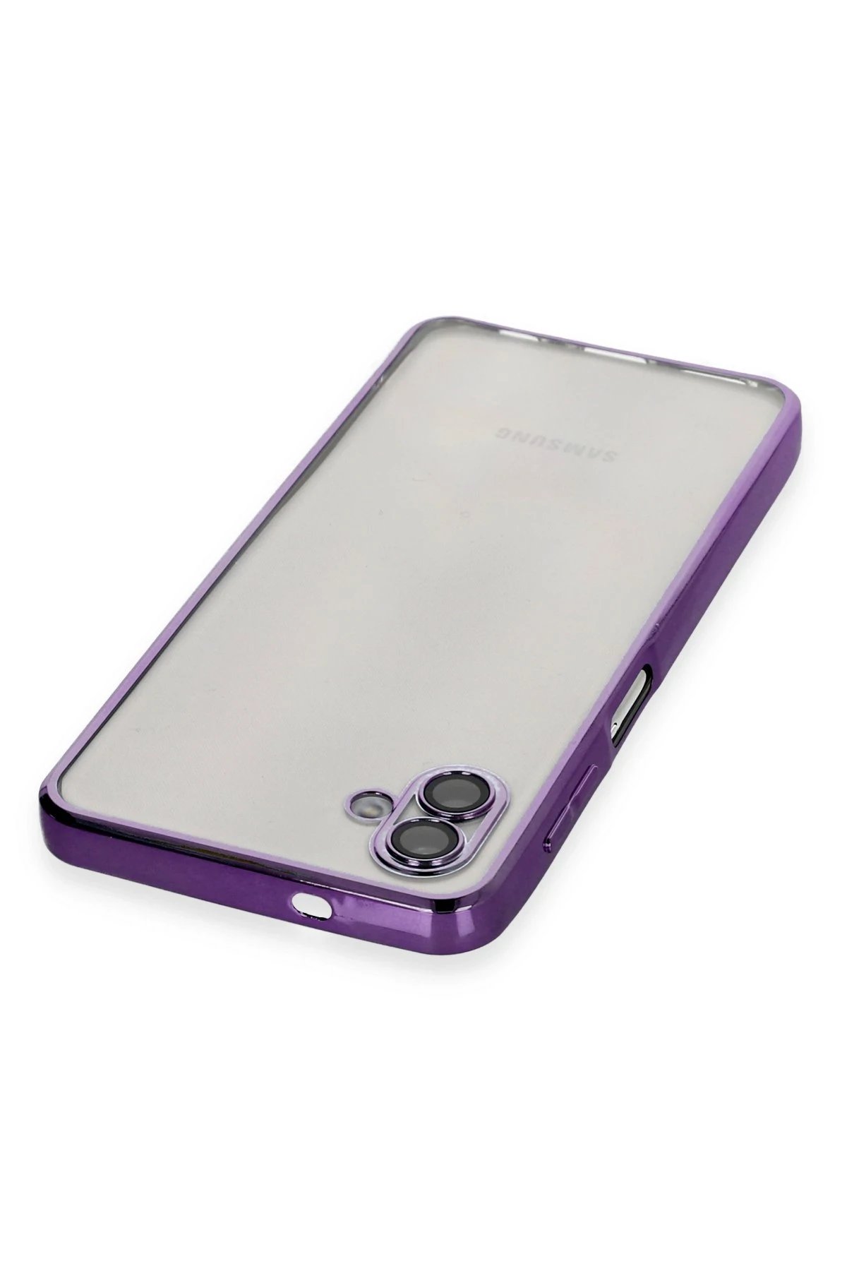 Newface Samsung Galaxy A04 Kılıf Razer Lensli Silikon - Mor