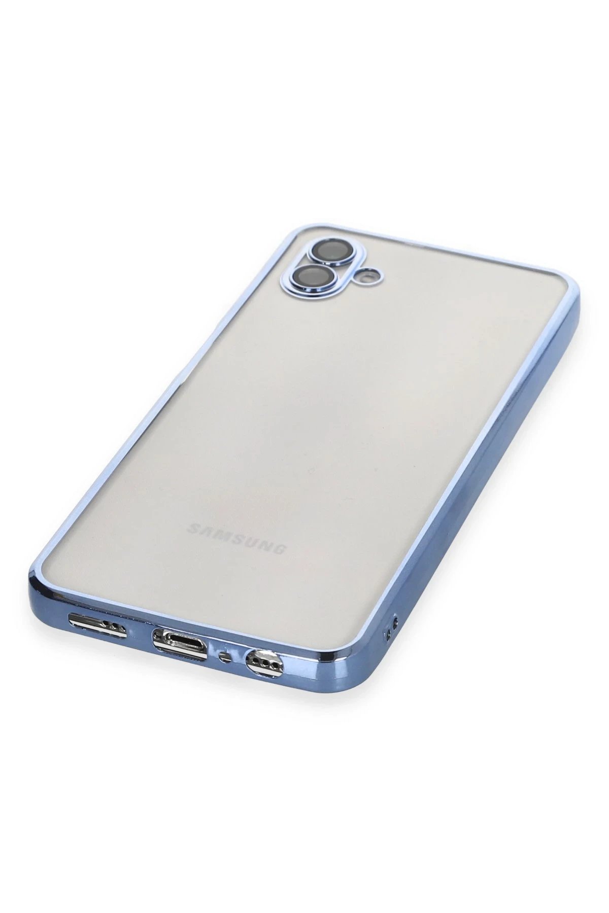 Newface Samsung Galaxy A04 Kılıf Razer Lensli Silikon - Açık Mavi