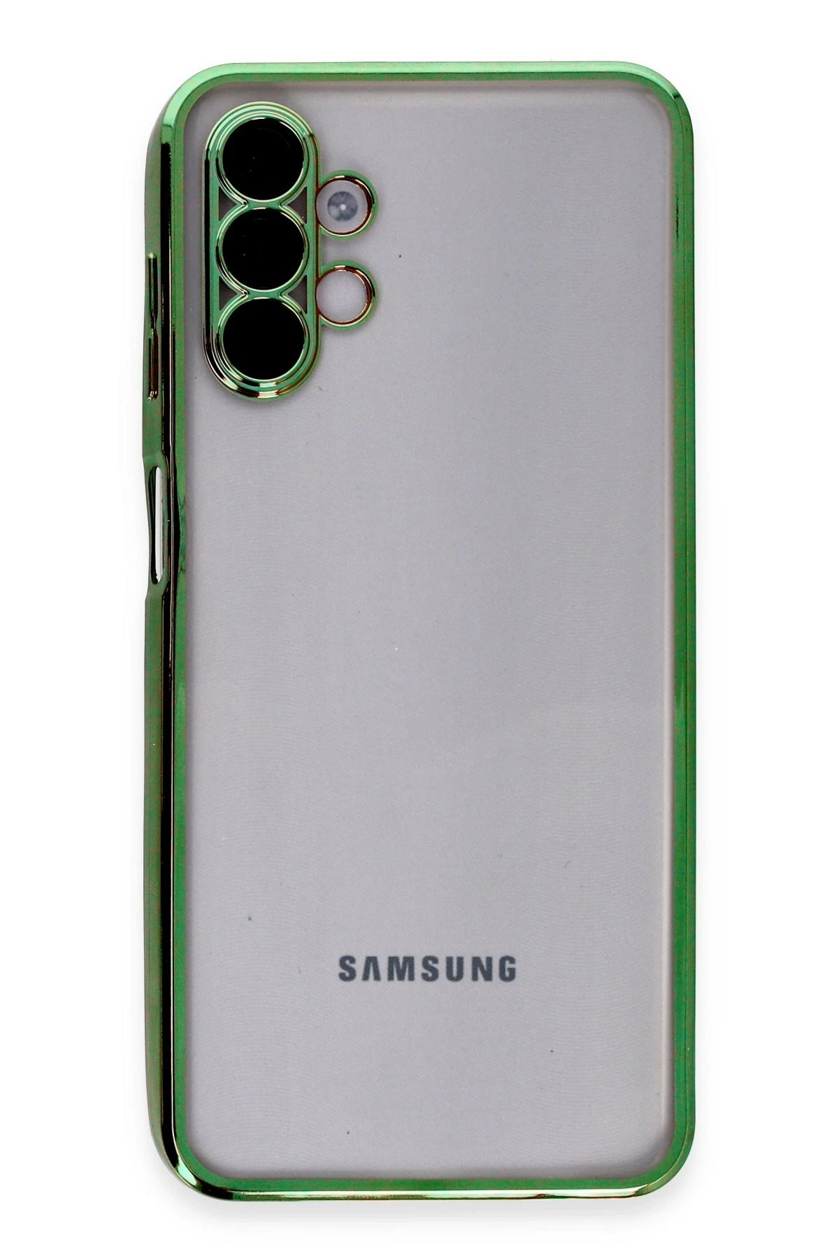 Newface Samsung Galaxy A04S Kılıf Razer Lensli Silikon - Yeşil