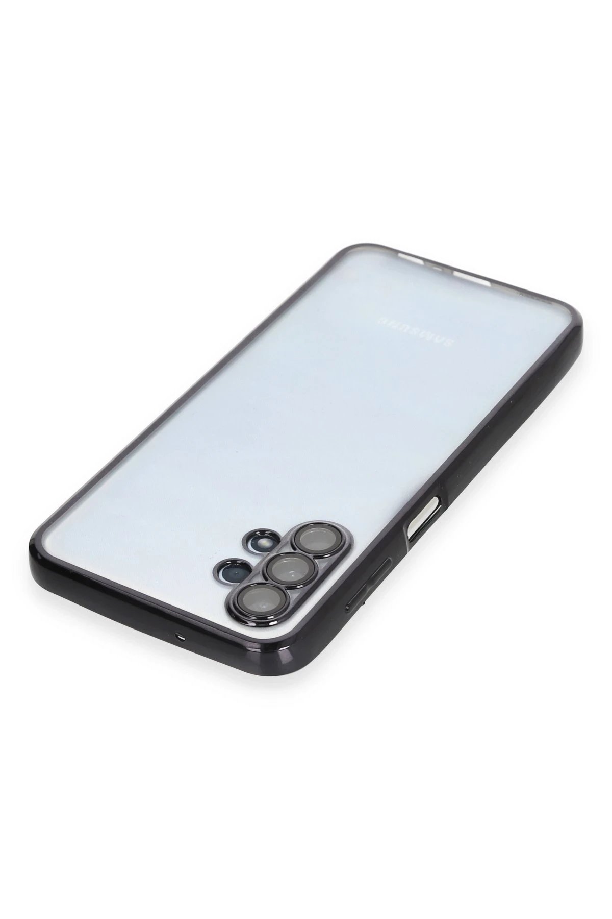 Newface Samsung Galaxy A13 4G Kılıf Razer Lensli Silikon - Siyah