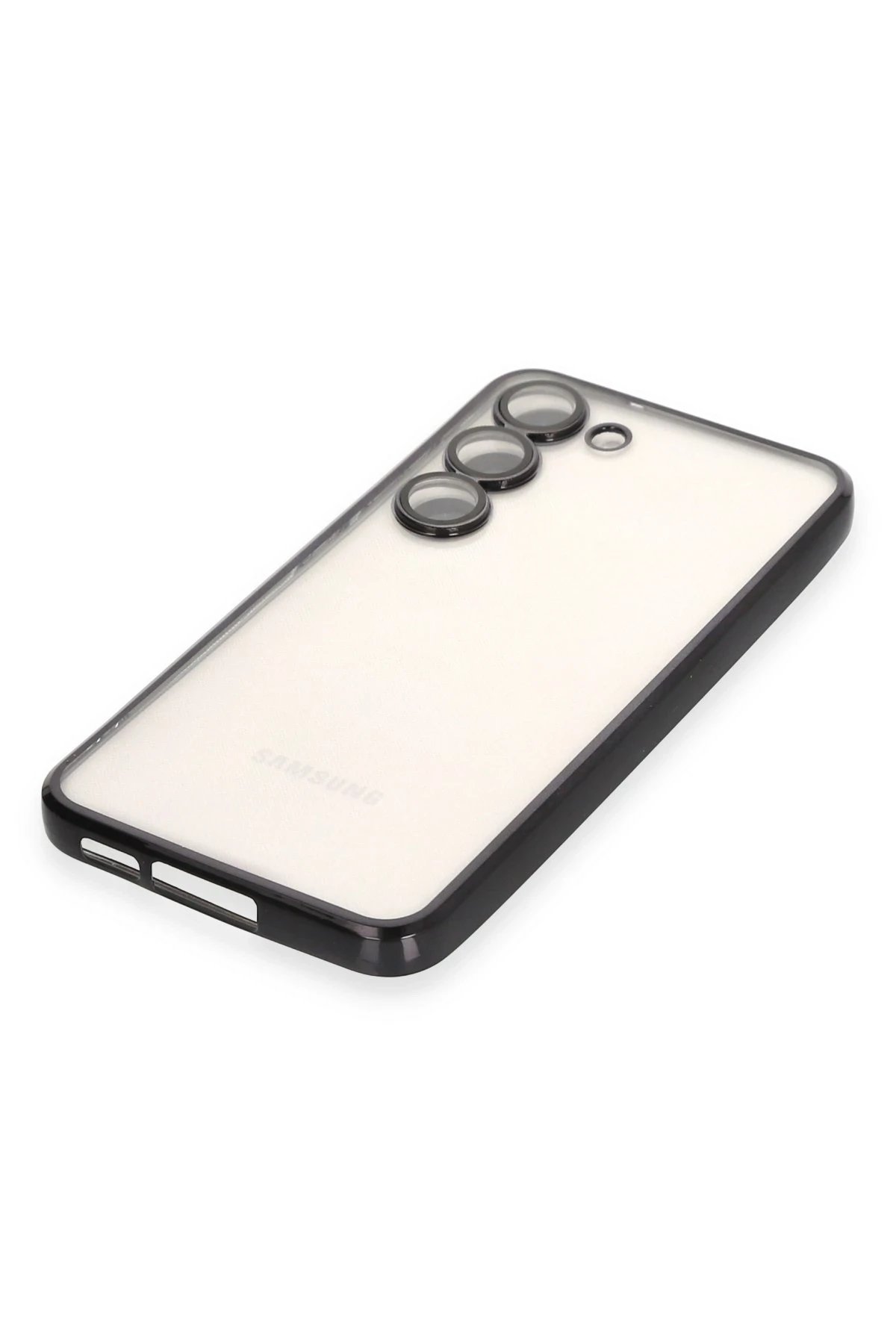 Newface Samsung Galaxy S24 Plus Kılıf Razer Lensli Silikon - Siyah