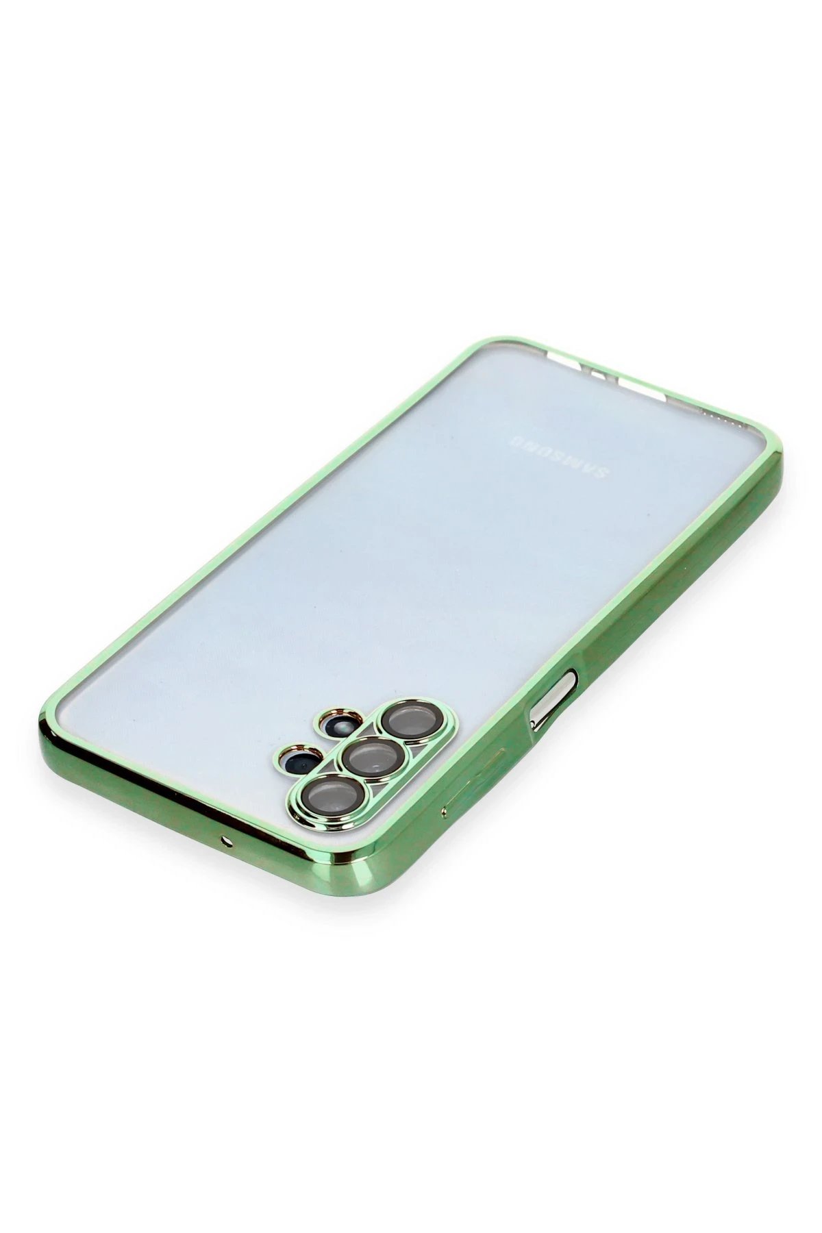 Newface Samsung Galaxy A13 4G Kılıf Razer Lensli Silikon - Yeşil