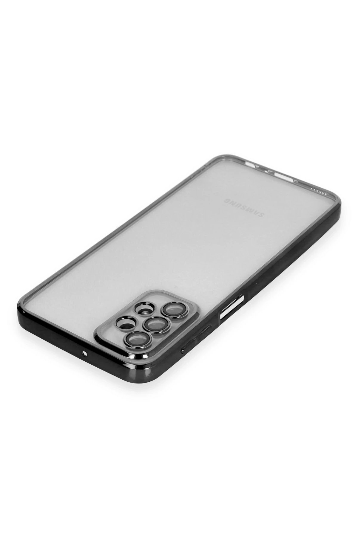 Newface Samsung Galaxy A23 4G Kılıf Razer Lensli Silikon - Siyah