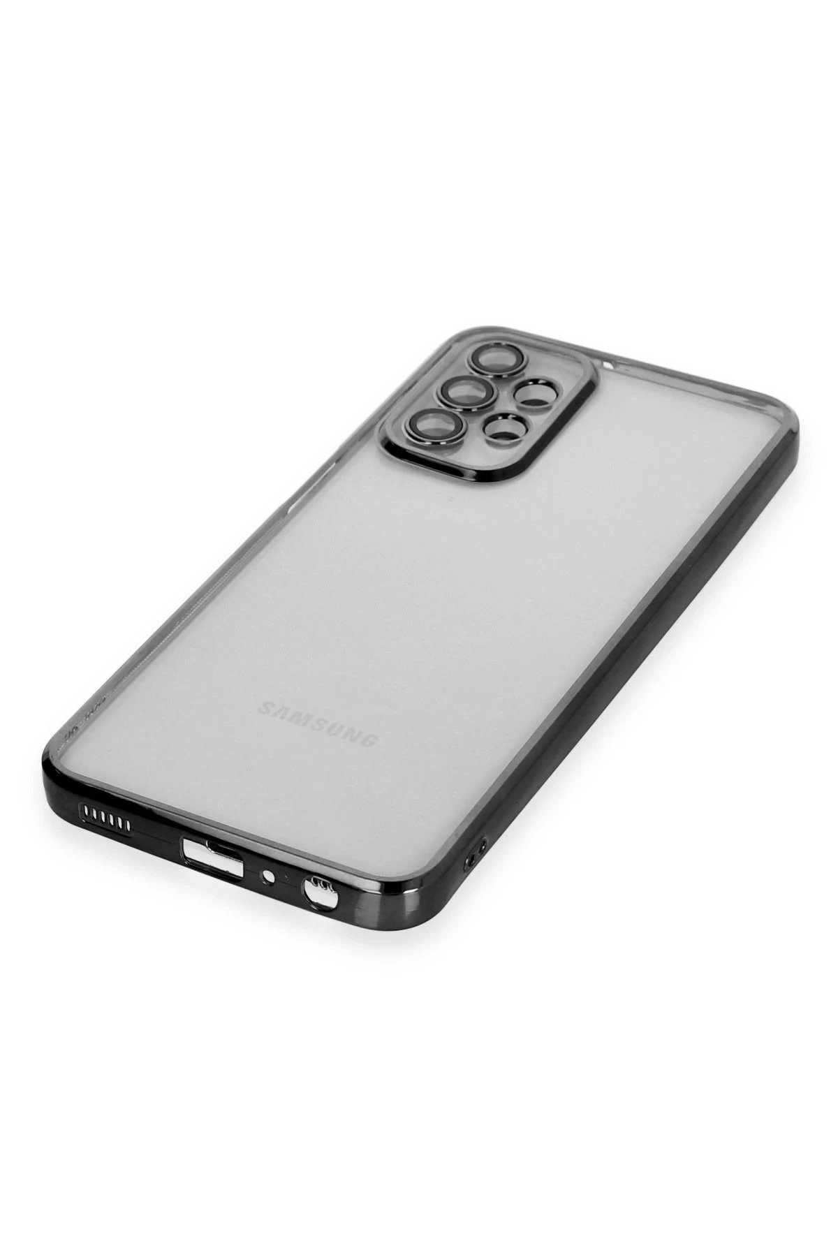 Newface Samsung Galaxy A23 4G Kılıf Razer Lensli Silikon - Siyah