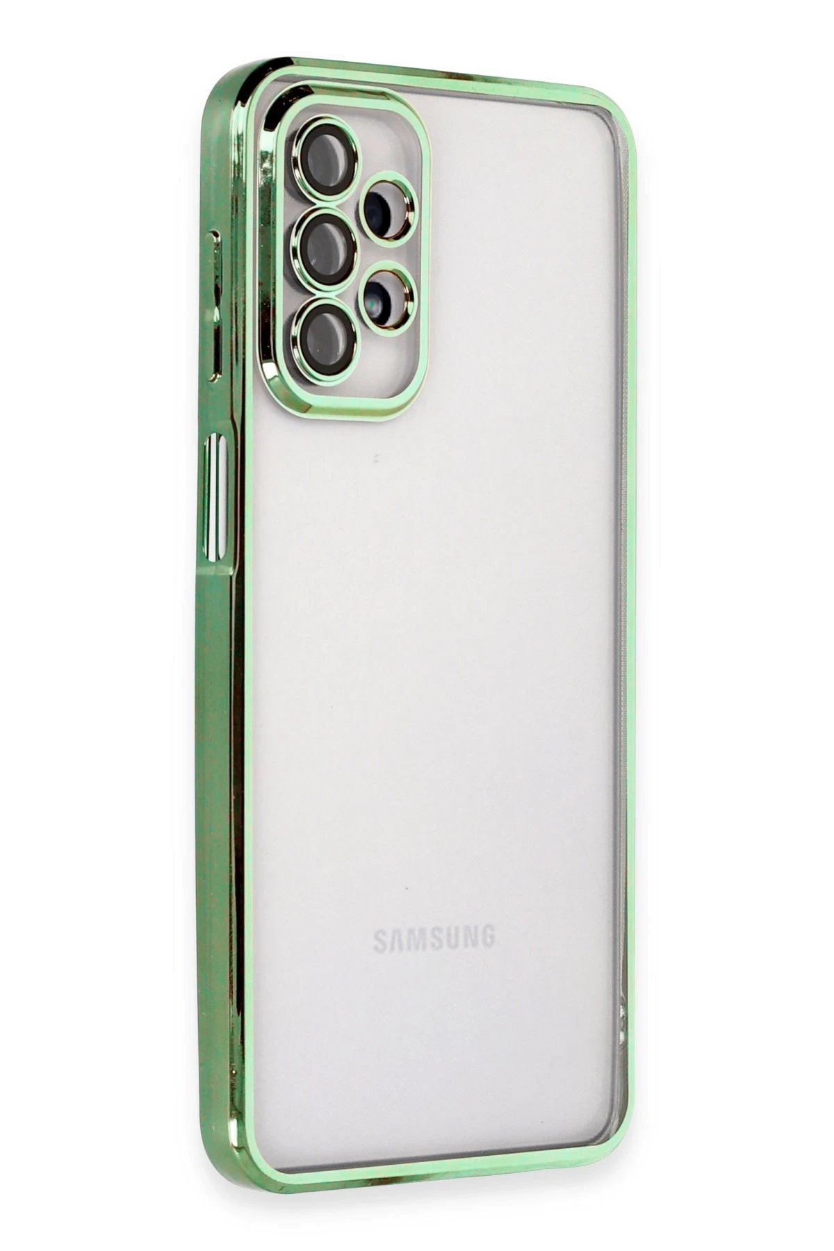 Newface Samsung Galaxy A23 4G Kılıf Razer Lensli Silikon - Yeşil