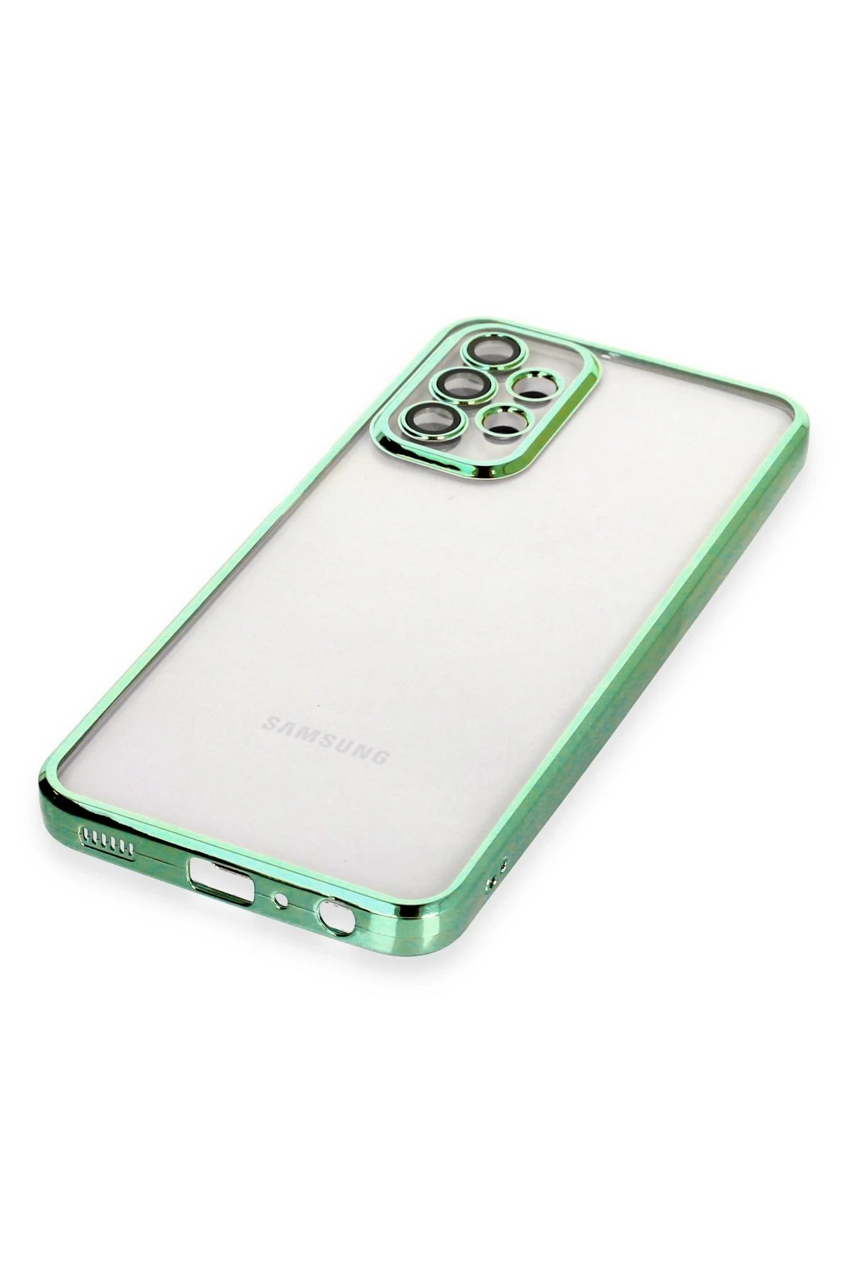 Newface Samsung Galaxy A23 4G Kılıf Razer Lensli Silikon - Yeşil